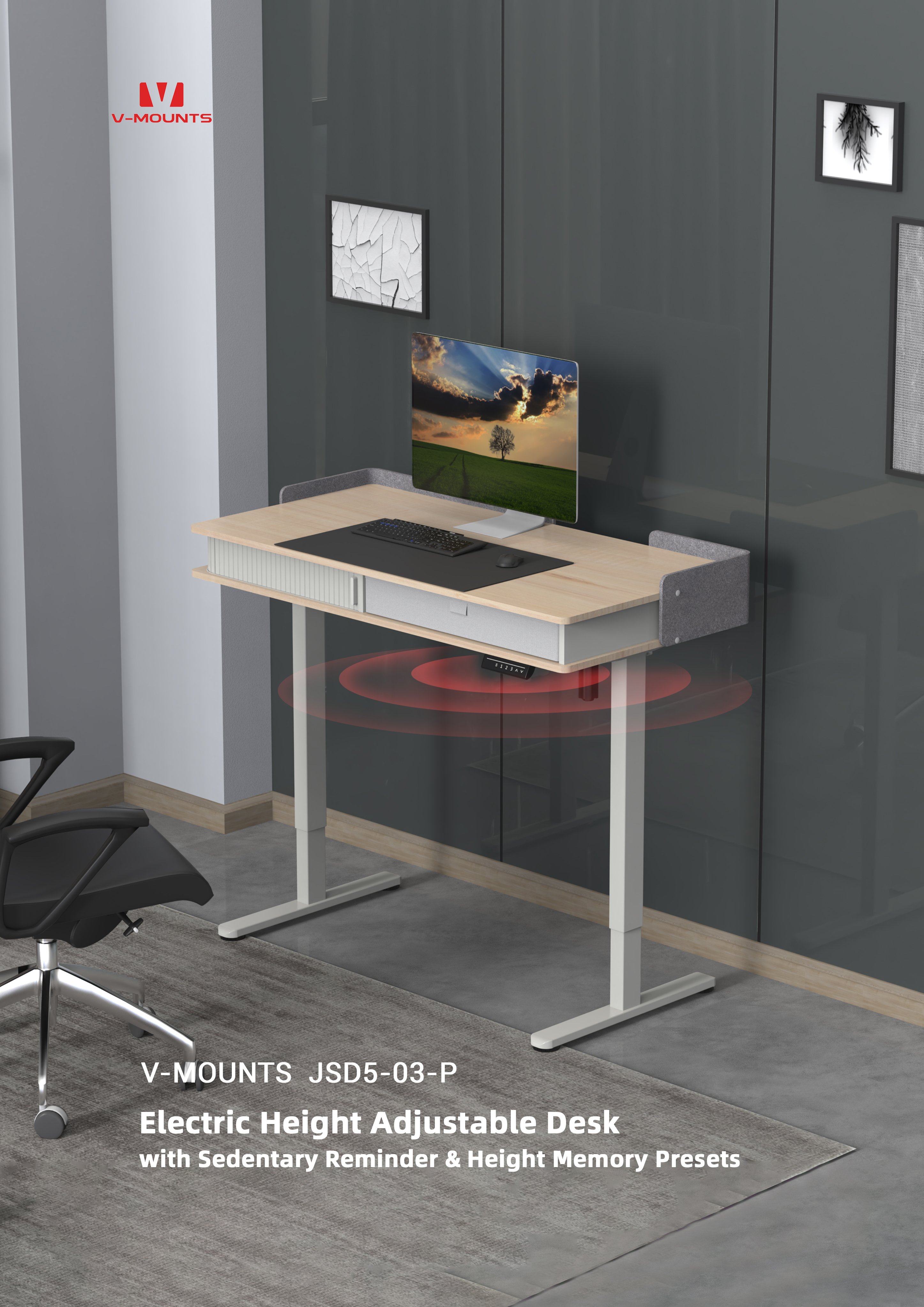 V-MOUNTS Electric Sit to Stand Desks JSD5-03-P