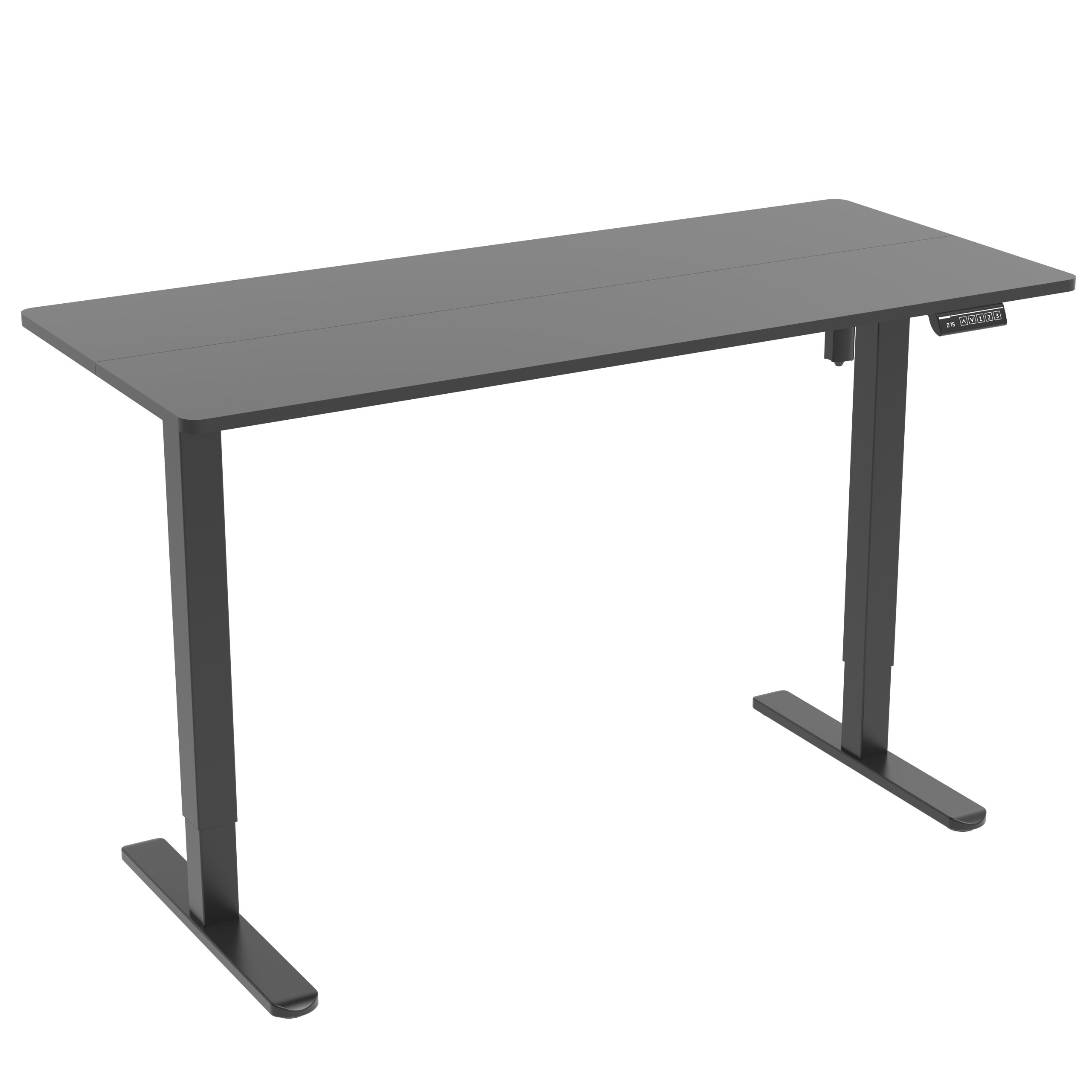Electric Standing Desk with 2-Piece Desktop, Single Motor – V-MOUNTS JSD5-01-2P