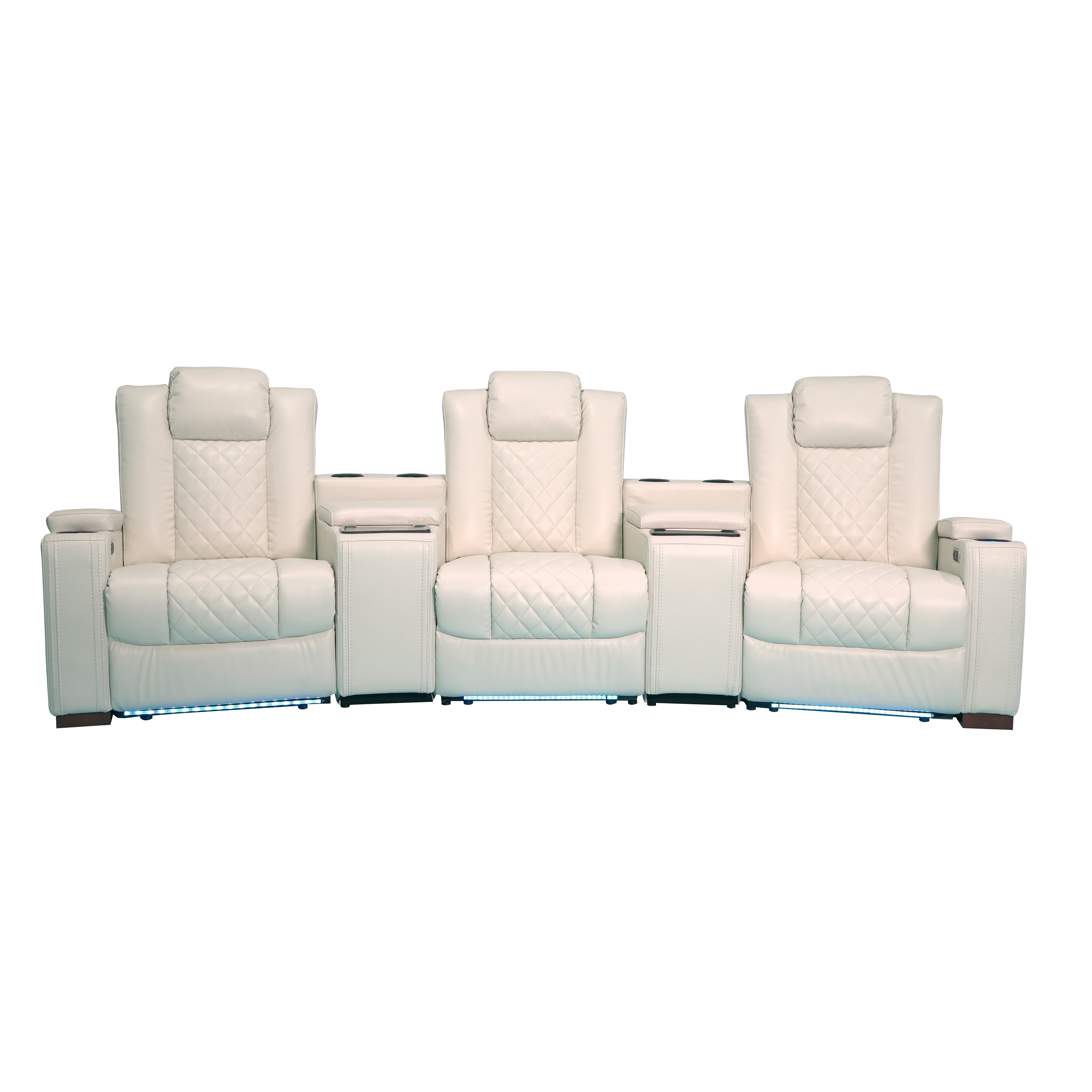 Luxury Home Theater Power Recliner Seating Row (3-Seater) - V-MOUNTS   PRS-193B-359