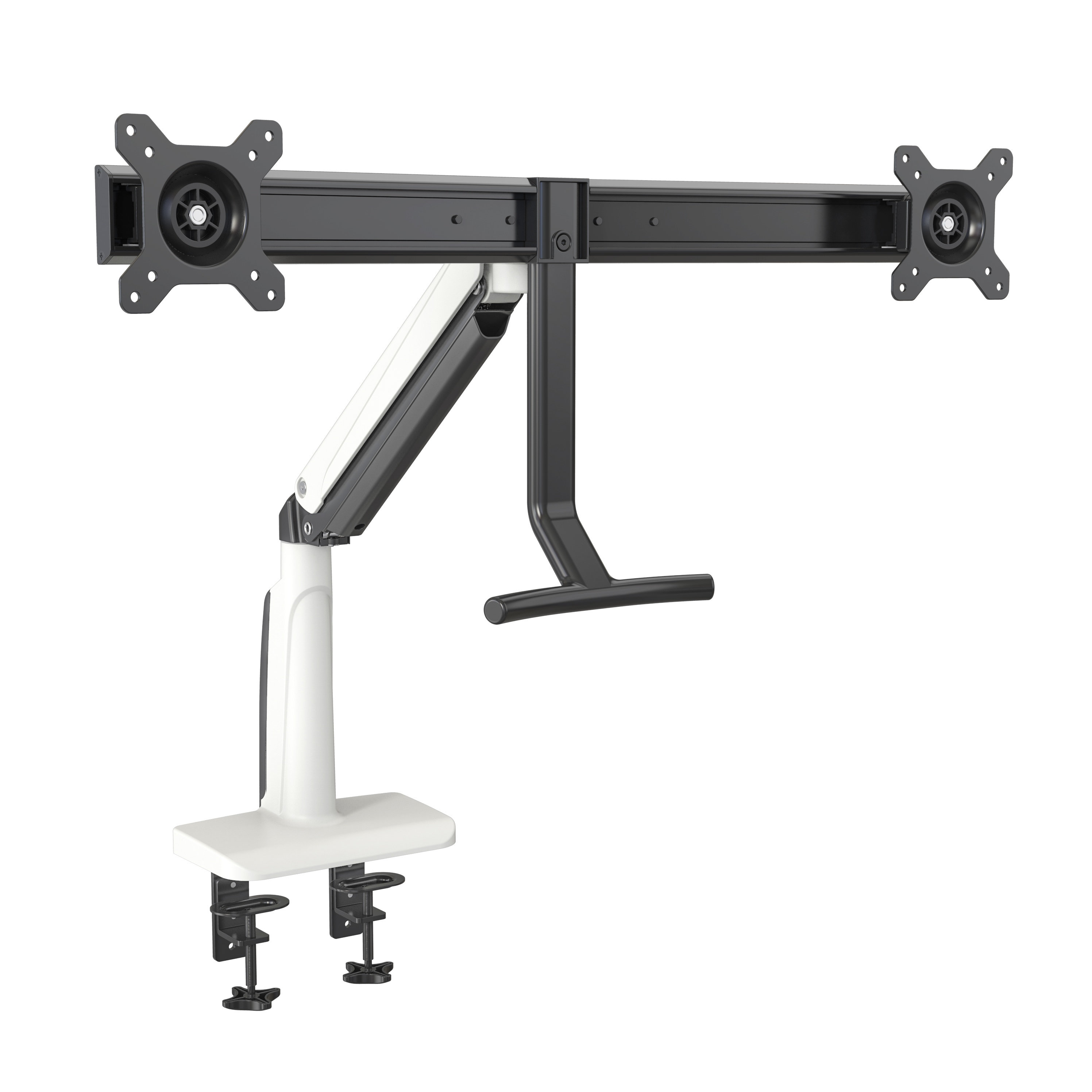 Dual Monitor Laptop Stand with Gas Spring Arm & Handle – V-MOUNTS VM-GF02