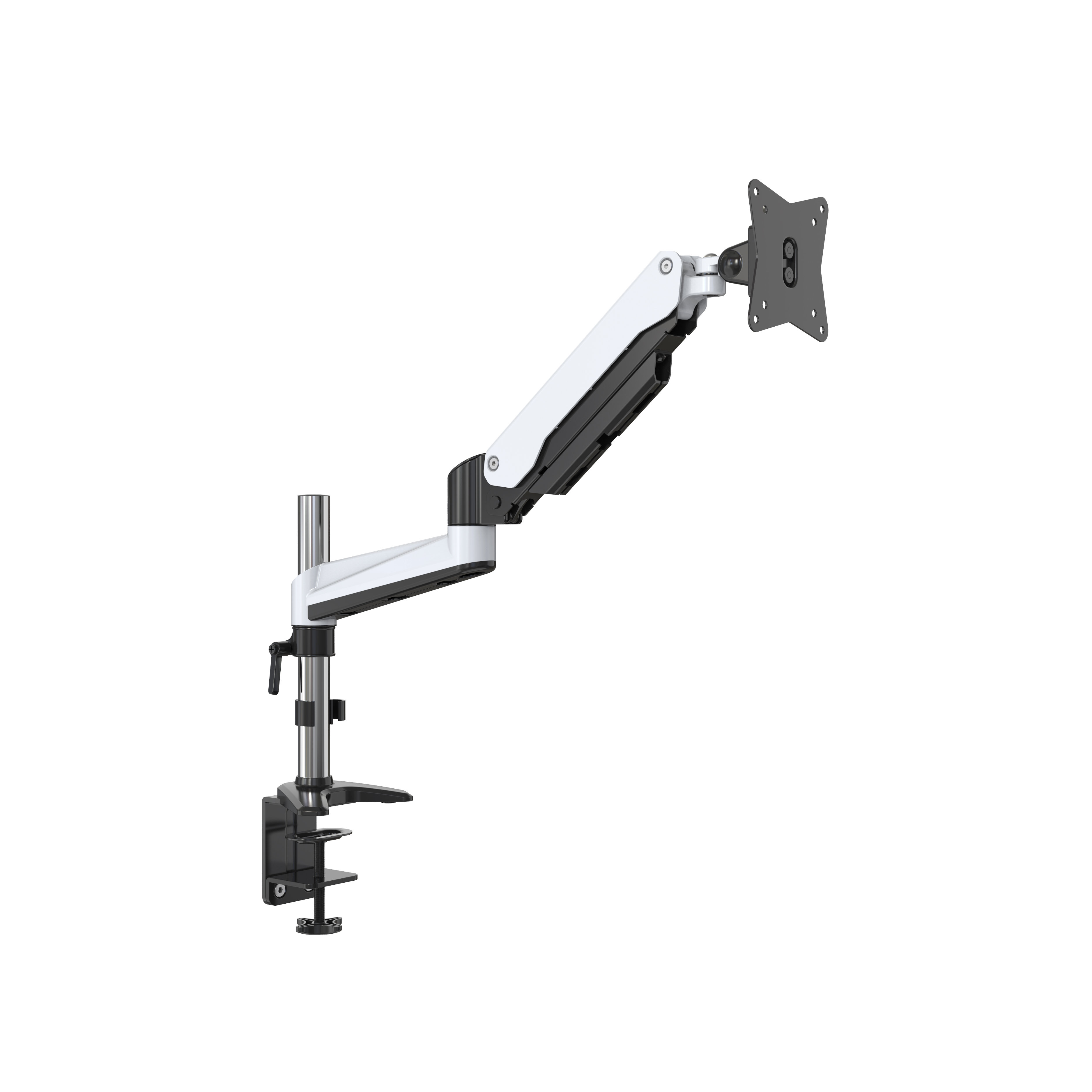 Dudukan Monitor Single Arm Gas Spring dengan Gerakan Penuh & Manajemen Kabel – V-MOUNTS VM-GA12