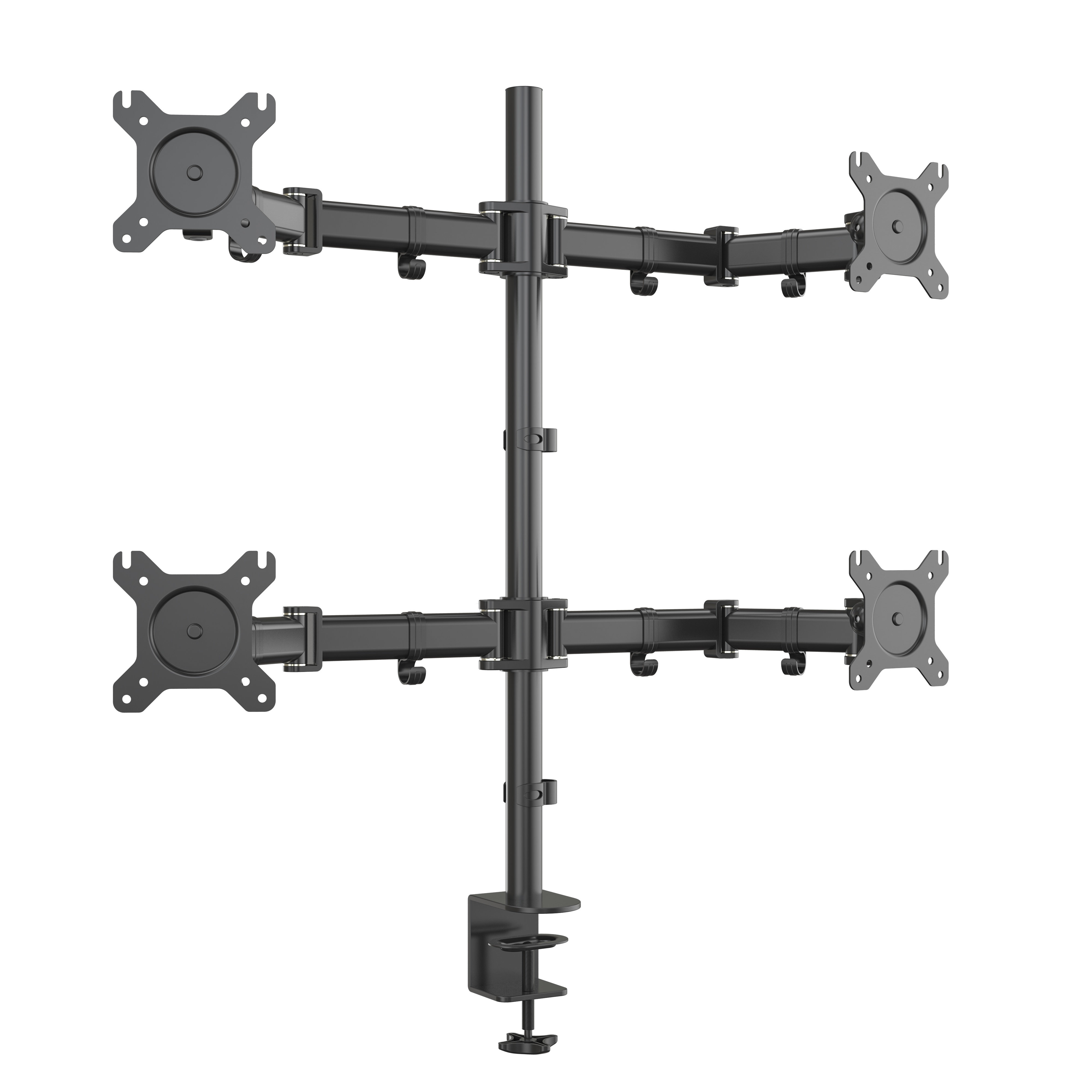 ev Ofis İçin Harici Kablo Bobinli 4 Monitörlü Stand V-MOUNTS VM-D31