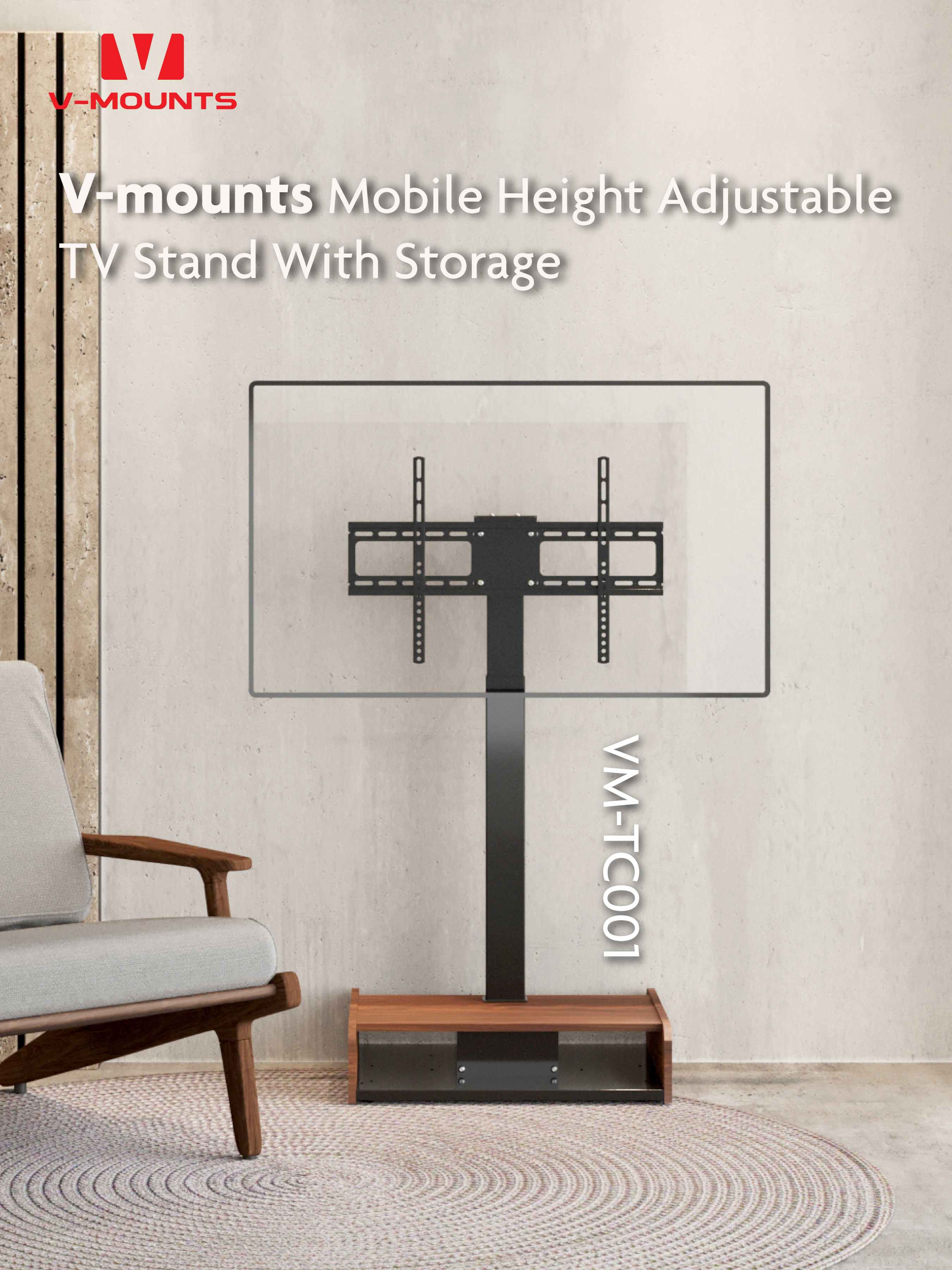 V-MOUNTS Motorized TV Lift Stands TC001