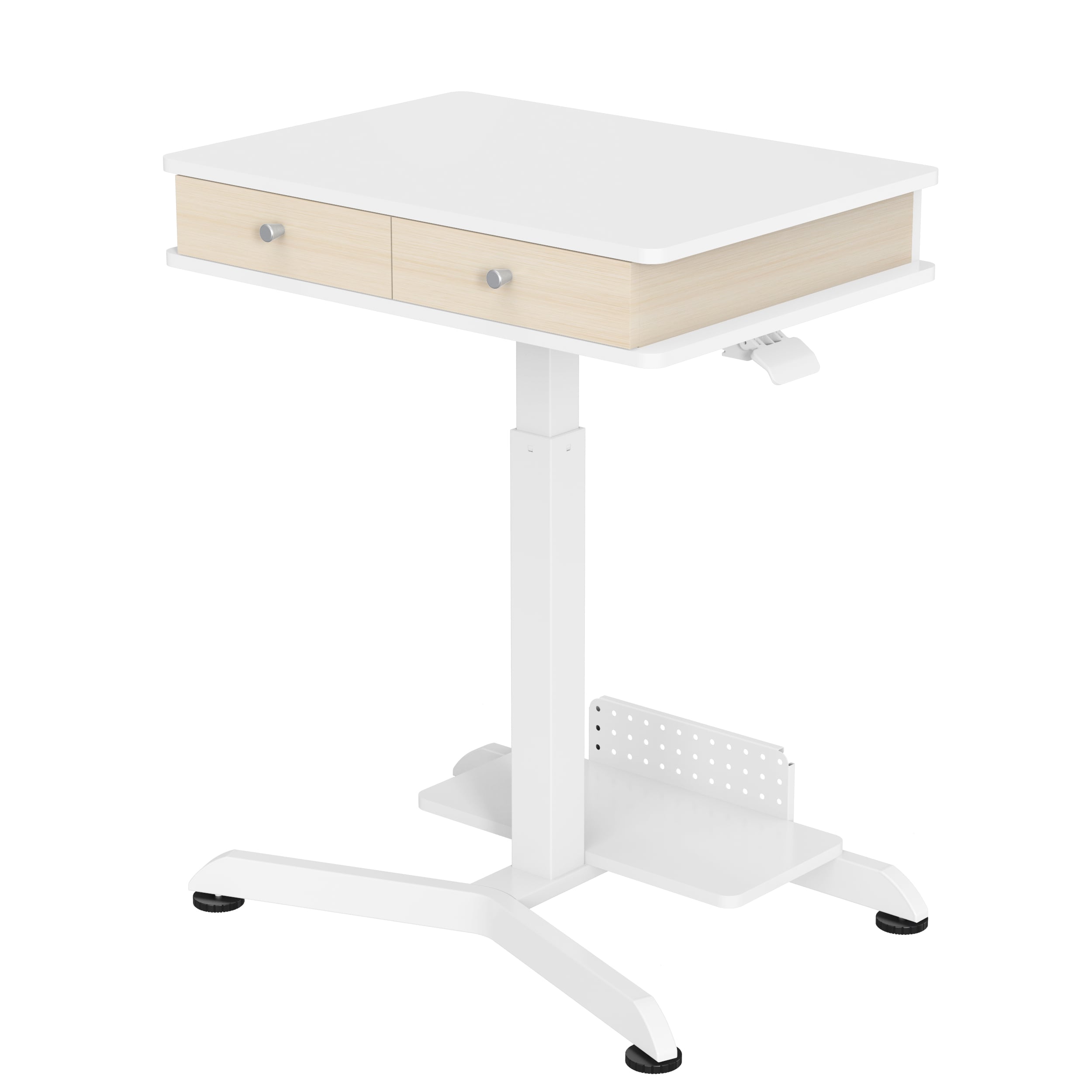 مكتب لابتوب قابل التعديل مع درج خفي وتحكم يدوي في الارتفاع – V-MOUNTS VM-FA110