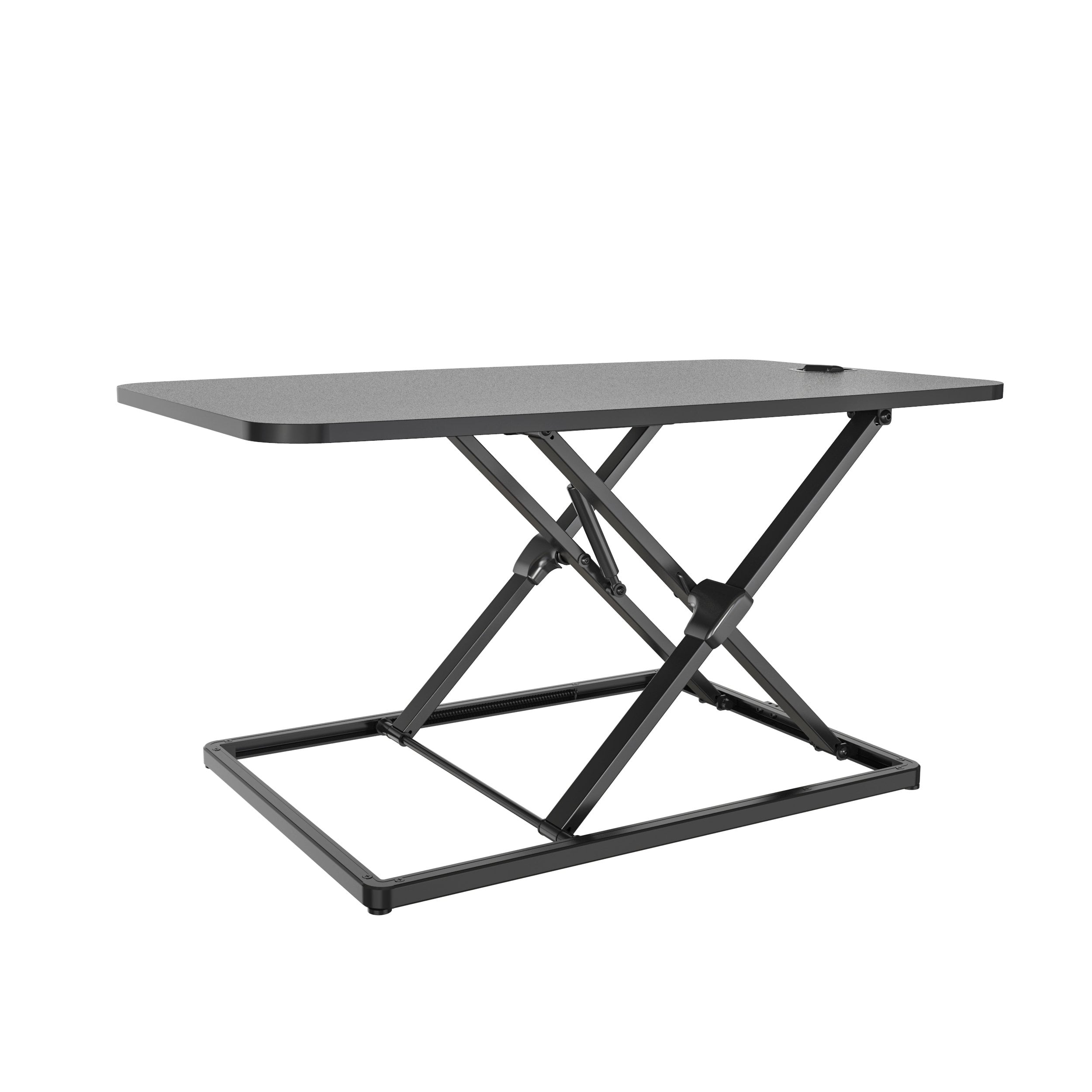 Ergonomic Sit-Stand Desk Converter with Keyboard Tray | V-MOUNTS VM-LD03PB