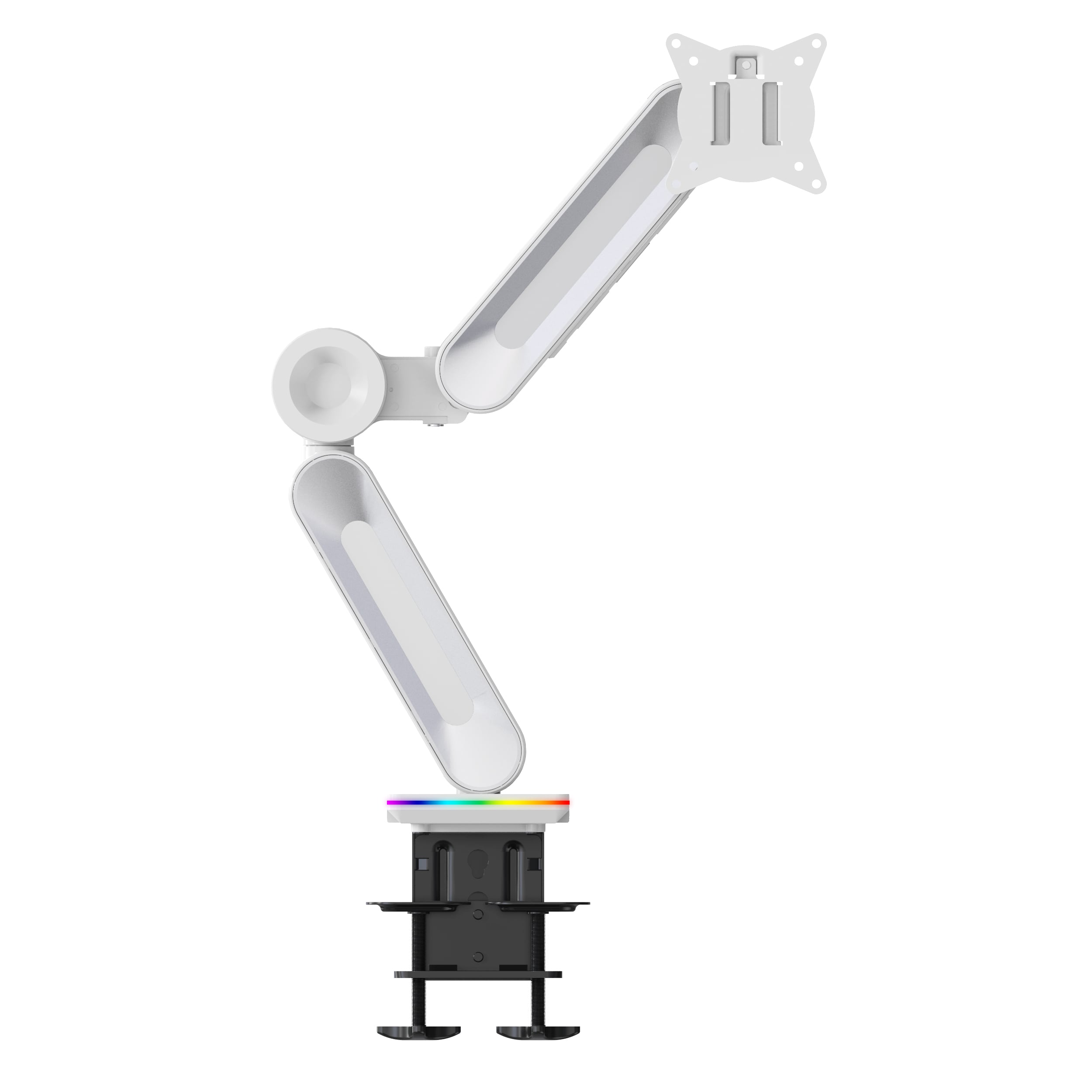 Gas Spring Monitor Arm with USB-C & RGB Light Strip – V-MOUNTS VM-GE81RU