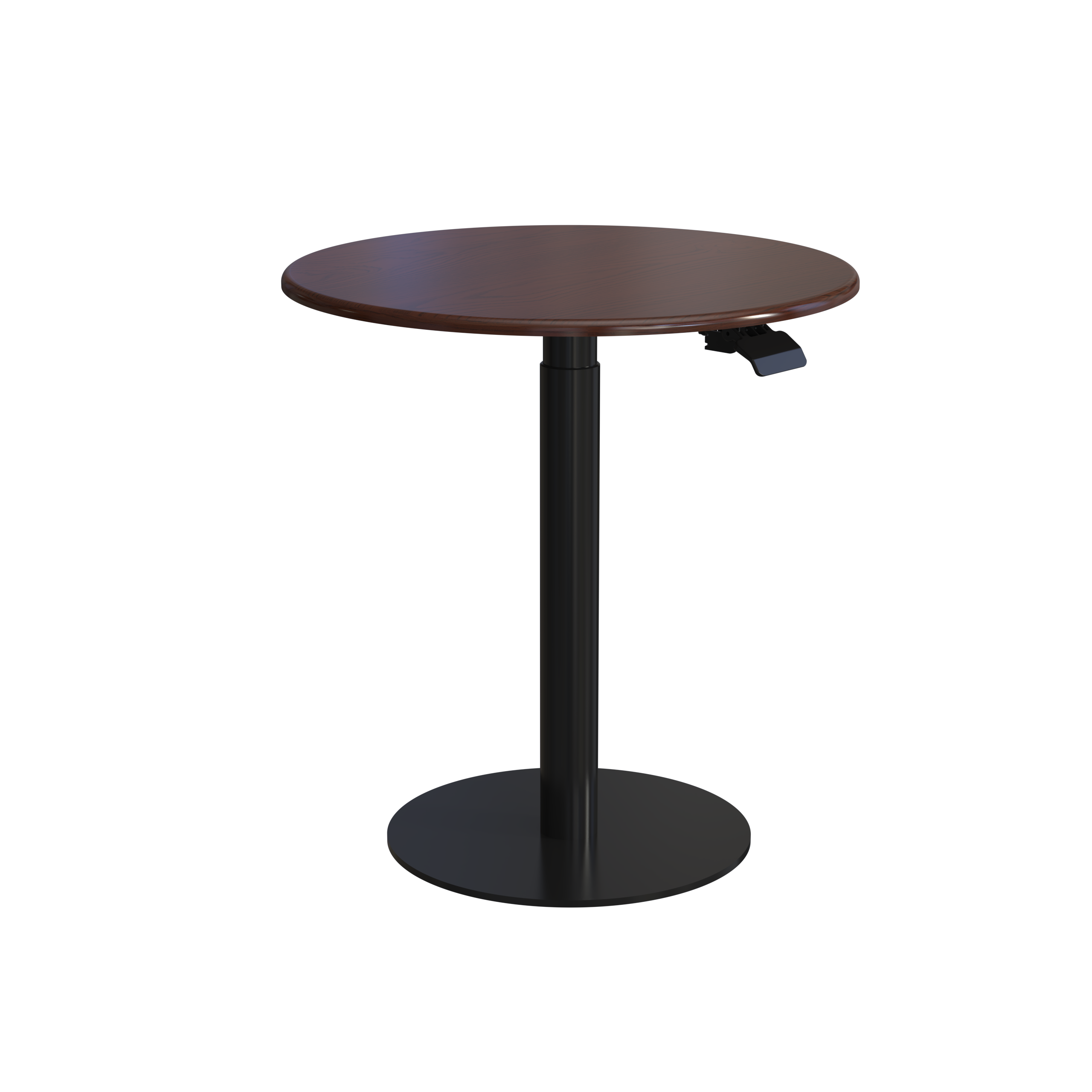 Gas Spring Height Adjustable Coffee Table with Round Desktop | Round Metal Base & 62–96cm Height Range V-MOUNTS VM-FA303