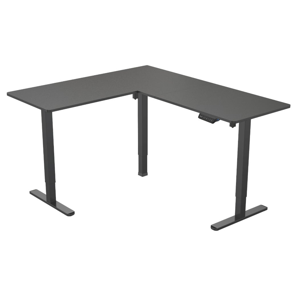 V-MOUNTS   L-Shaped Electric Standing Desk – Dual Motor Height Adjustable Desk with Memory Presets for Home Office