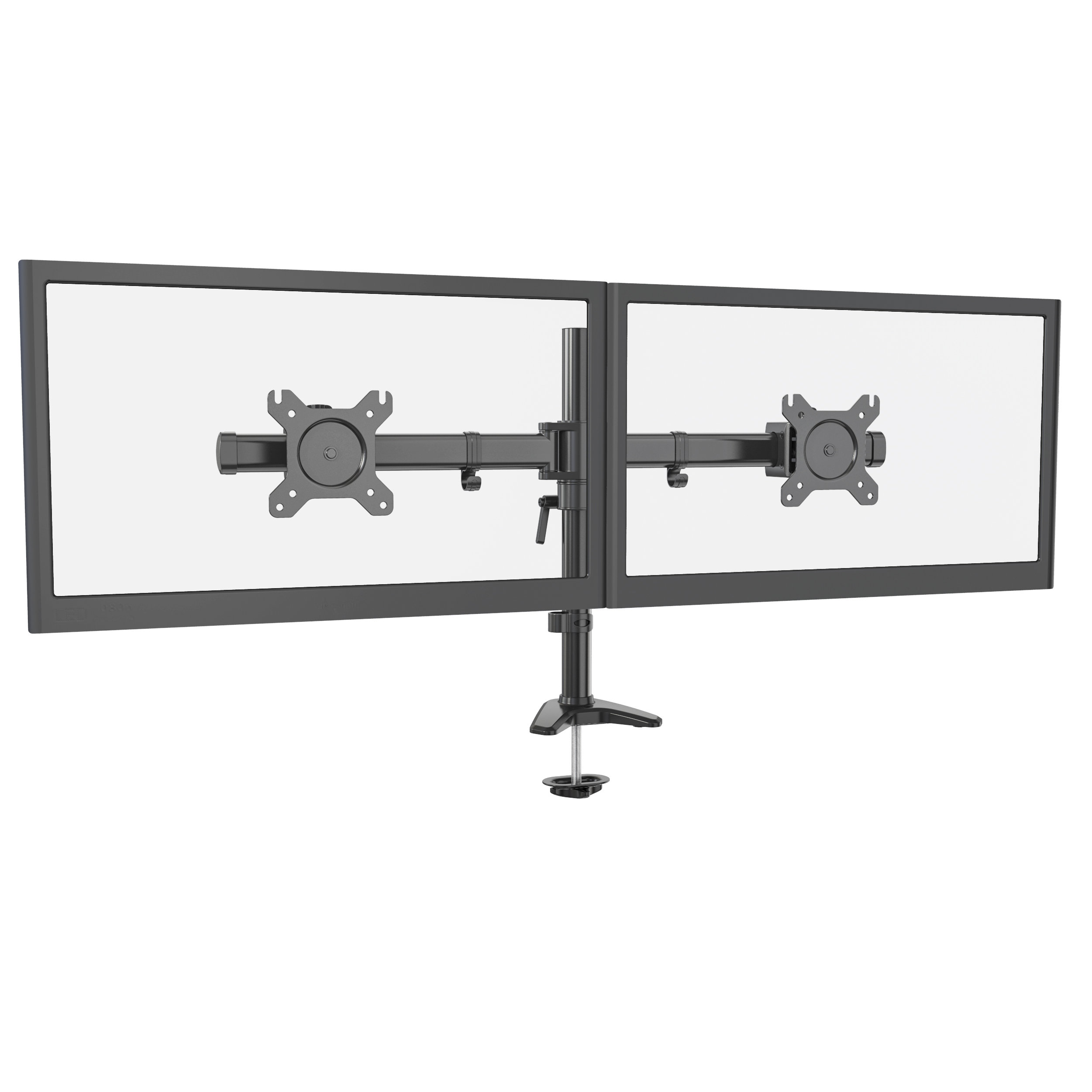 Dual Monitor Arm Mount with Vertical Height Adjustment & Quick Release – V-MOUNTS VM-MP320GL
