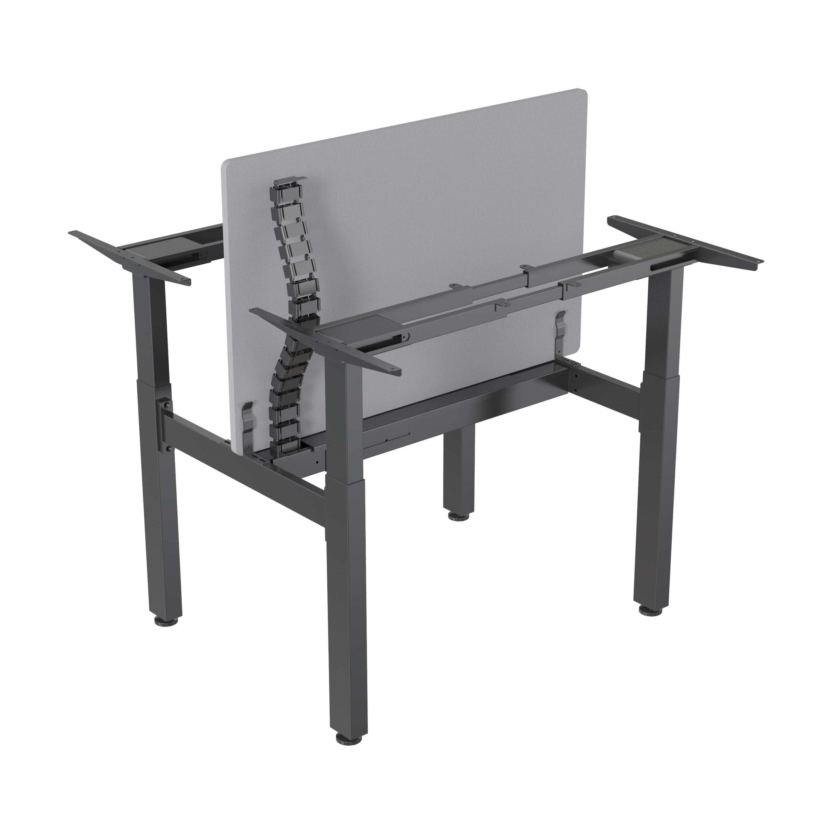 Four-Motor Electric Height Adjustable Dual Workspace Desk | Back-to-Back Standing Desk V-MOUNTS JSD4-02-Z