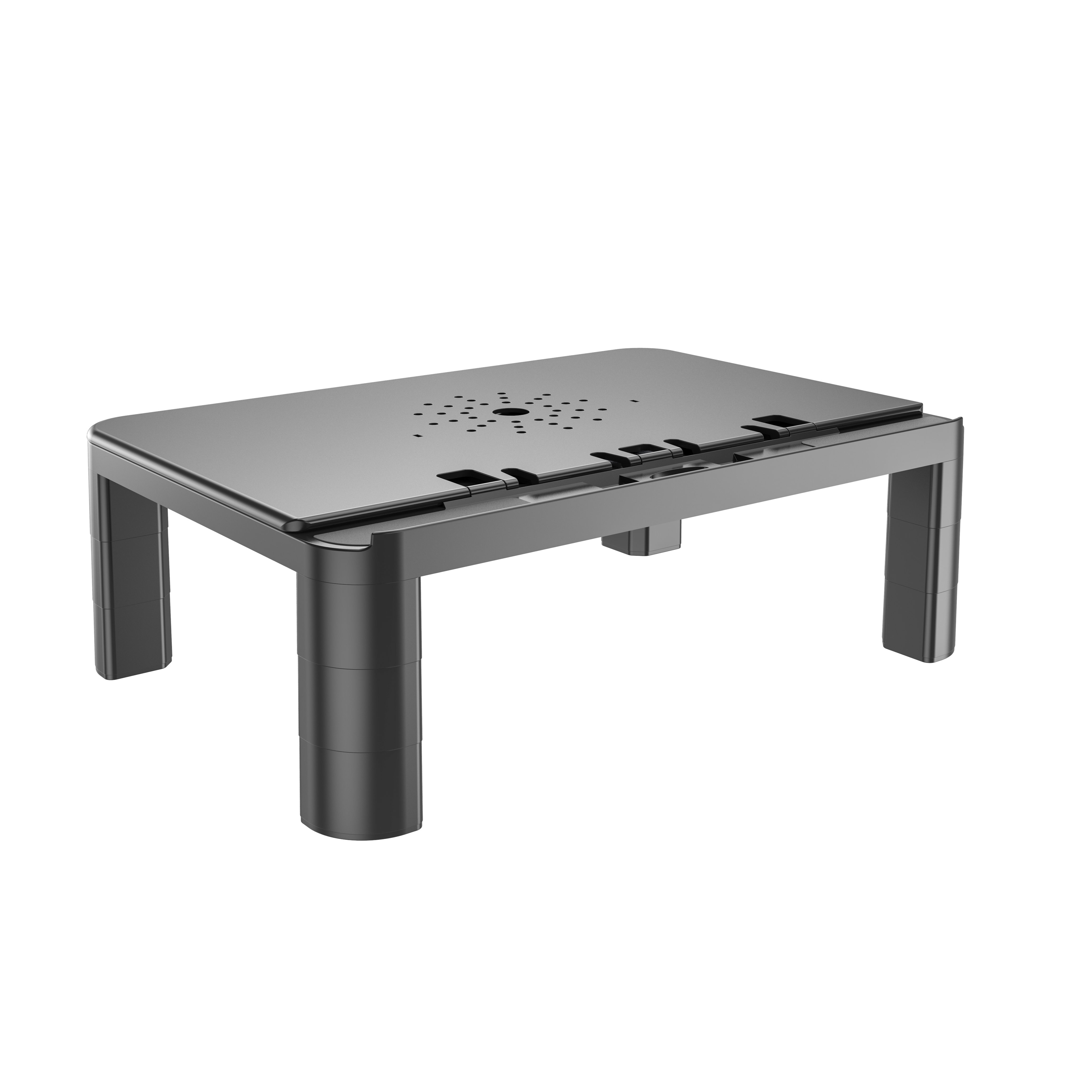 Aluminum Monitor Riser Stand with Folding Feature for Laptop Desk – V-MOUNTS VM-MR04