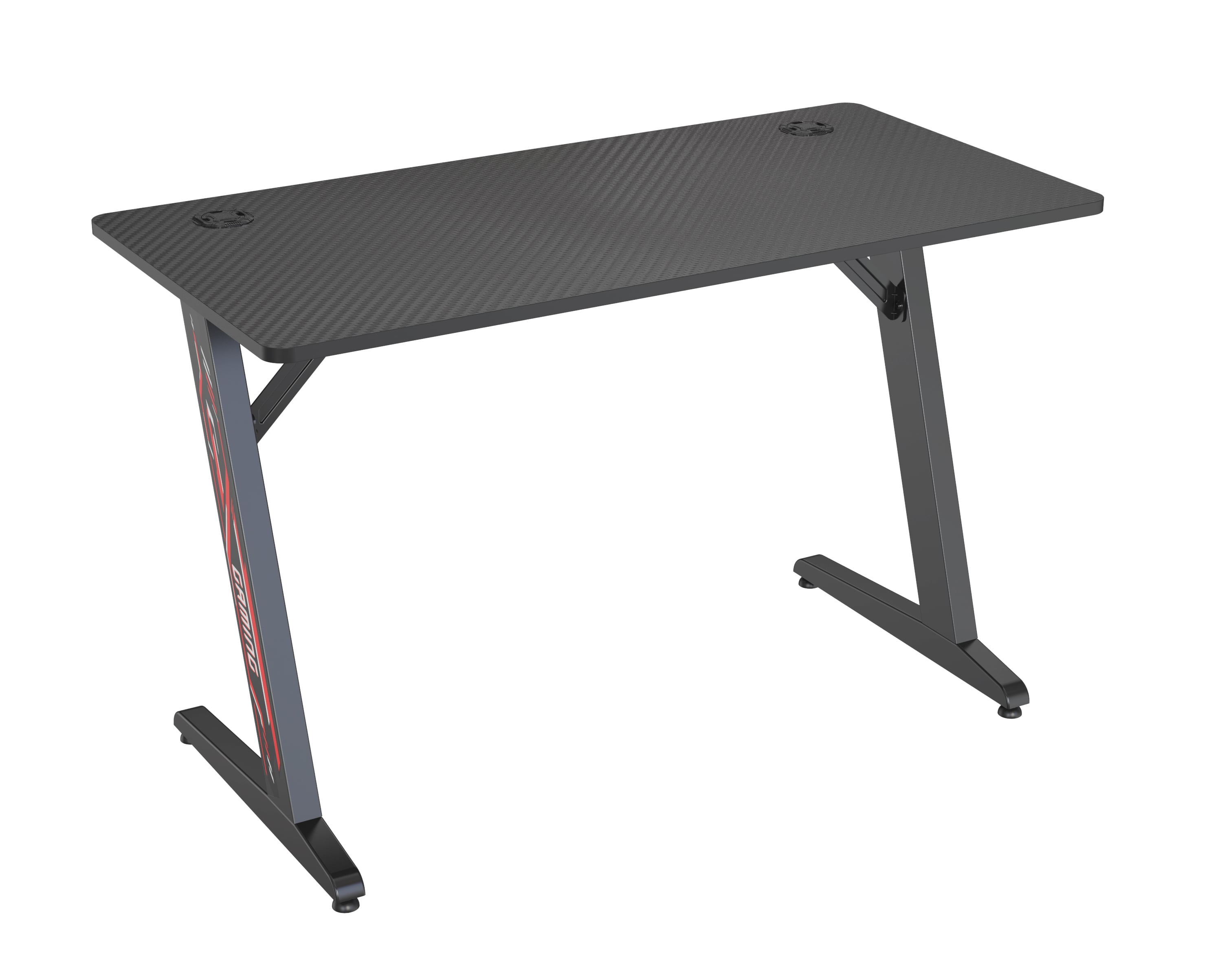 Bureau de jeu avec lumières LED et pattes en forme de Z, grande surface en fibre de carbone – V-MOUNTS VM-GT01