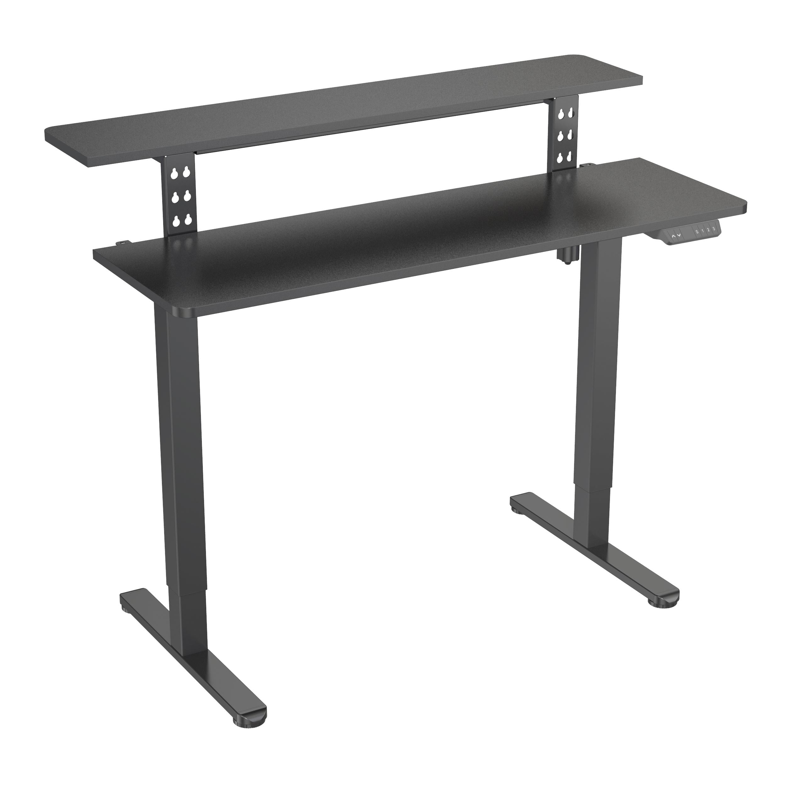 Dual Layer Height Adjustable Office Desk – V-MOUNTS JSD5-01-DS
