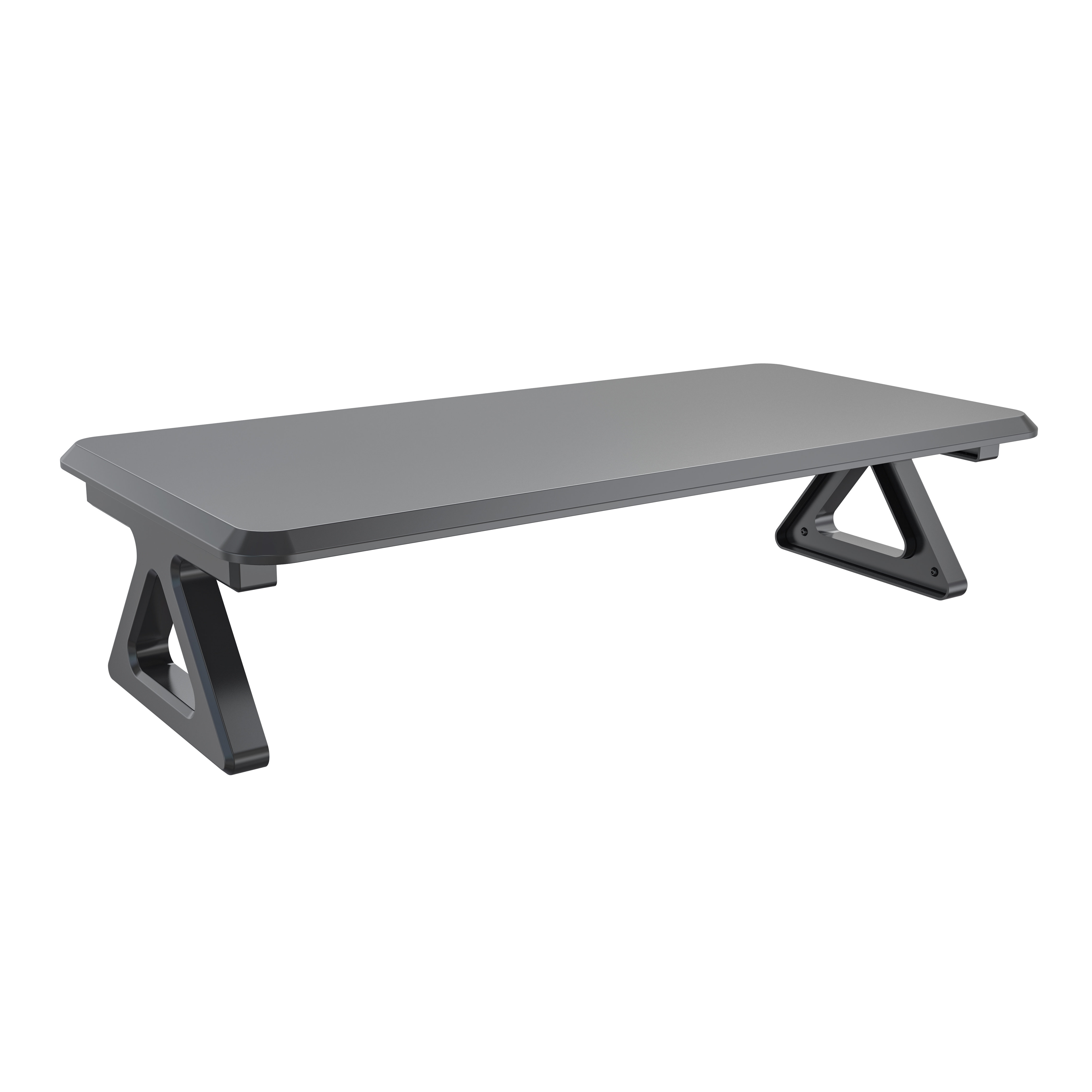 Ergonomic Monitor Stand Riser with Tripod Bracket, Black – V-MOUNTS VM-MR05
