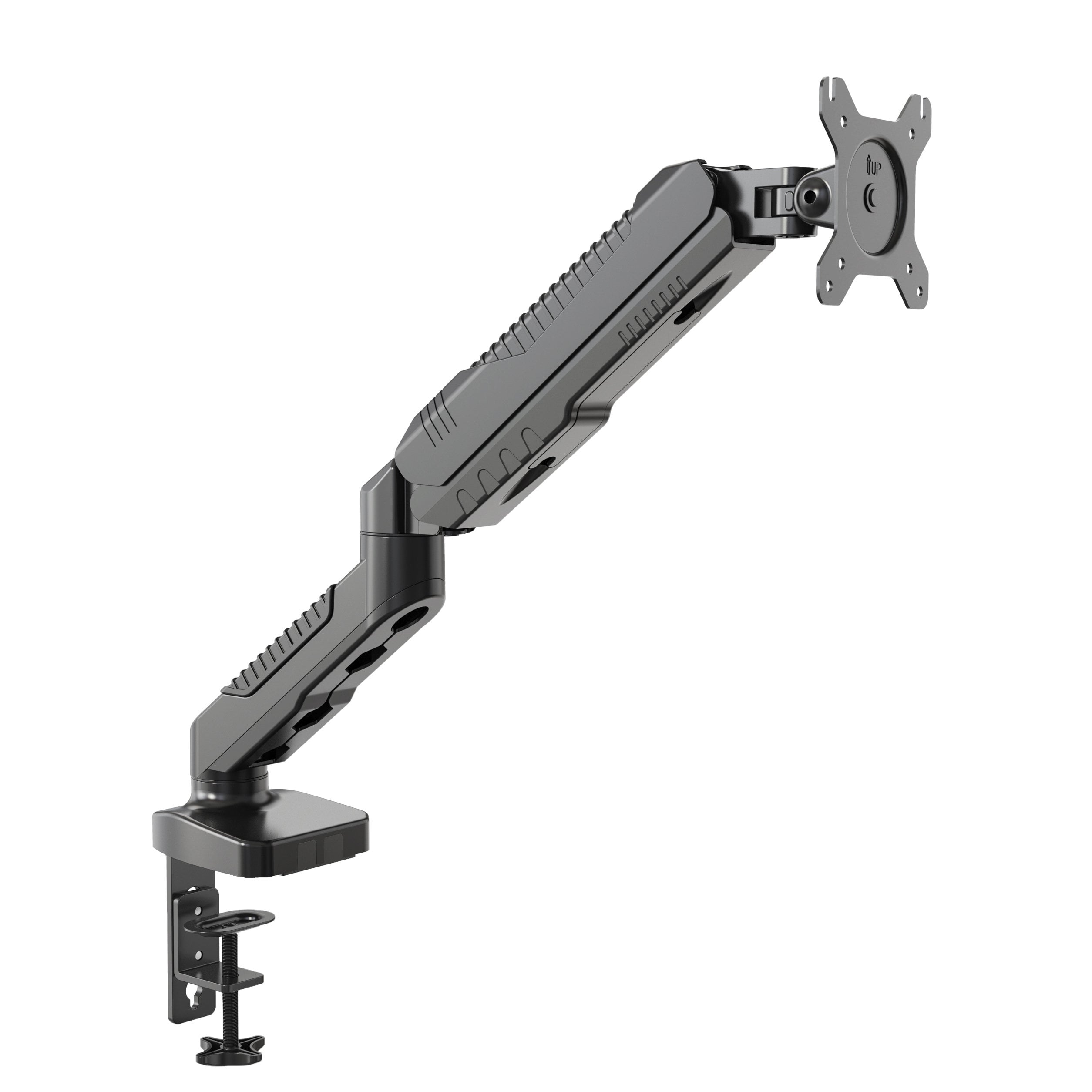 Support à Moniteur Simple à Ressort à Gaz avec Alignement Externe et Gestion des Câbles V-MOUNTS VM-GC12