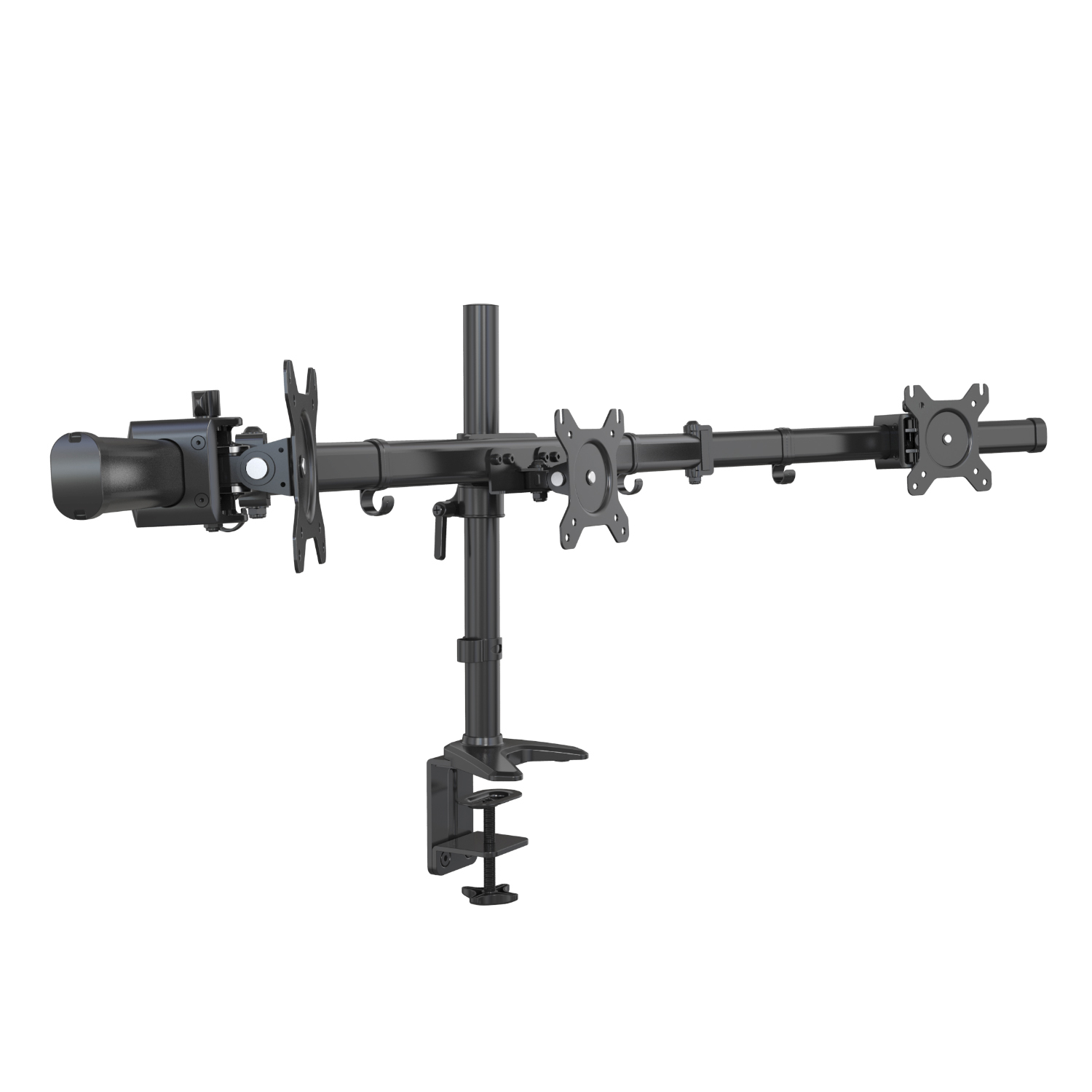 Triple Monitor Mount Stand for 13-27” Screens, Adjustable Arm with Quick Release – V-MOUNTS VM-MP330CXL-A3