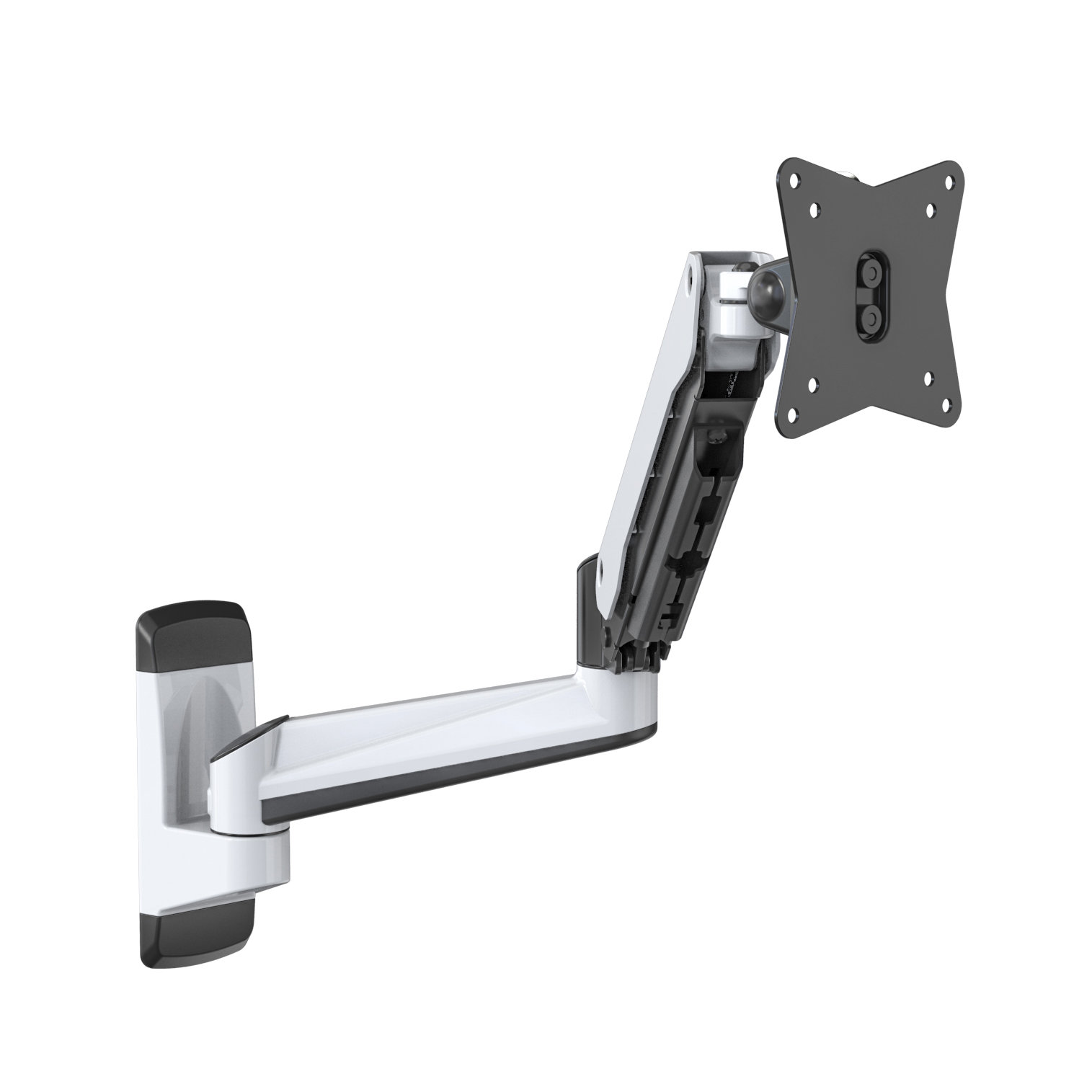Lengan Monitor Gas Spring untuk Pemasangan di Dinding dengan Fitur Hover Bebas dan Manajemen Kabel – V-MOUNTS VM-GA12W