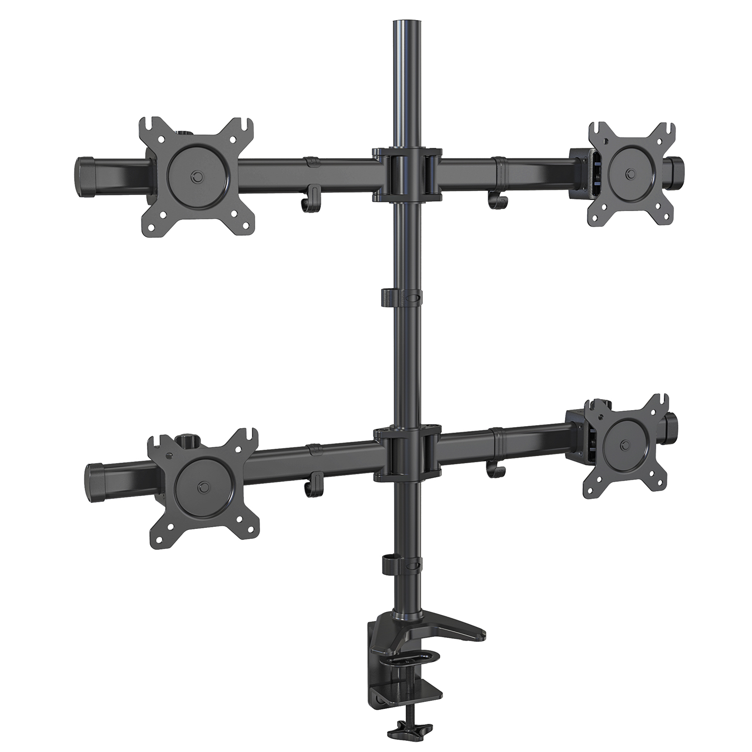 Ergonomic 4-Screen Adjustable Monitor Desk Mount with Horizontal Angle – V-MOUNTS VM-MP340CL