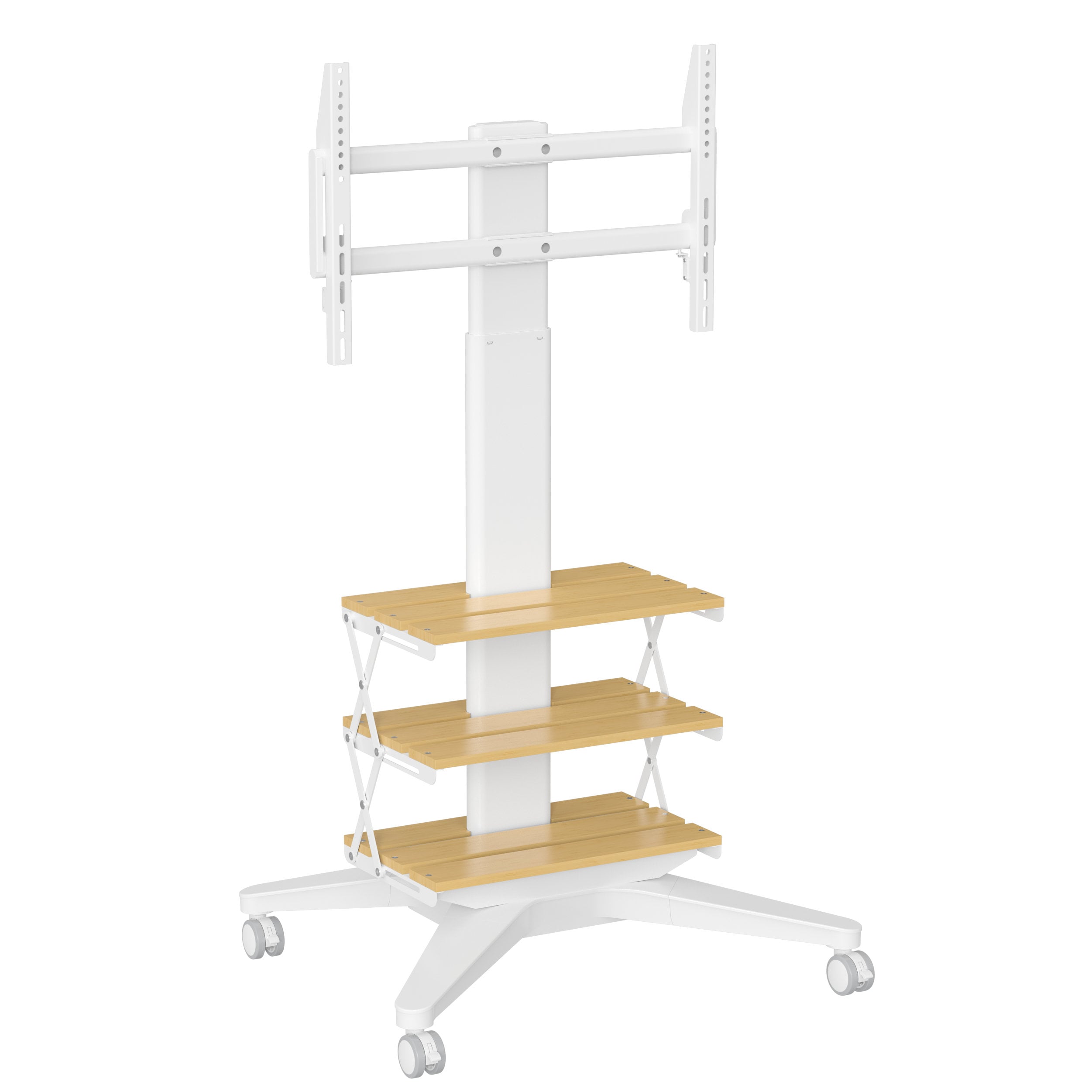 Motorized TV Lift Stand with Remote Control, Adjustable Height Floor Stand for 37-86 Inch Screens – V-MOUNTS VM-TC010