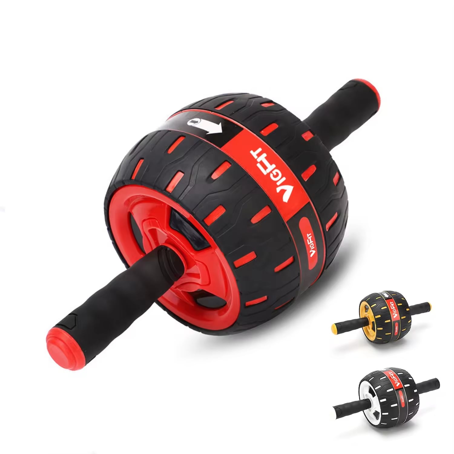 Roda AB para Exercícios em Casa com Cabos Antiderrapantes e Retorno Automático – Treinador Indoor para Treino do Core