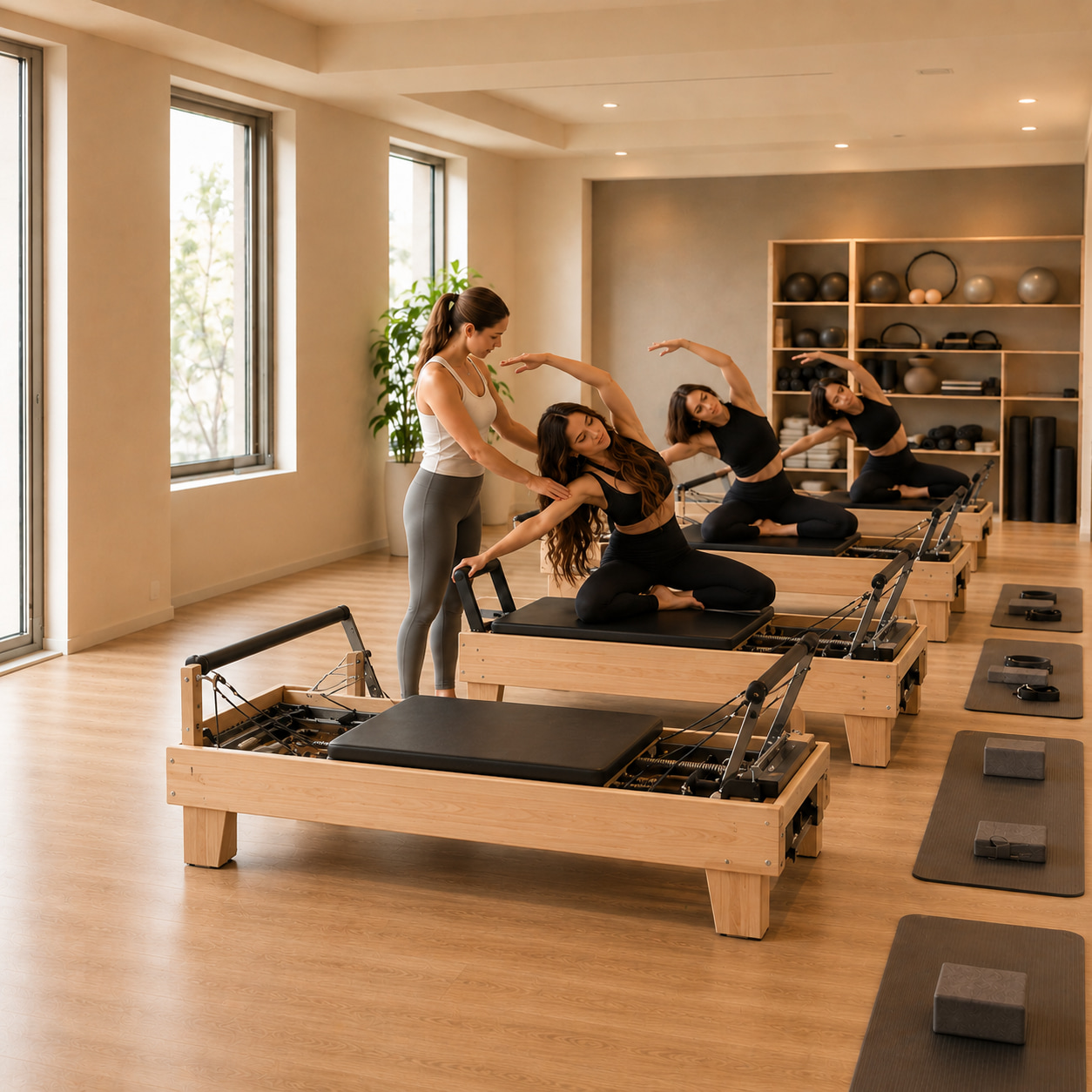 Projekt vybavení studio pro pilates a jógu