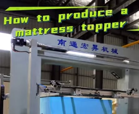 How to produce a mattress topper.