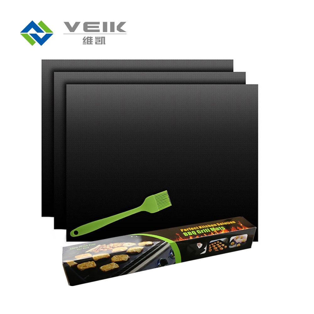 Food Grade PTFE BBQ Grill Mat Non-Stick for Outdoor Grilling