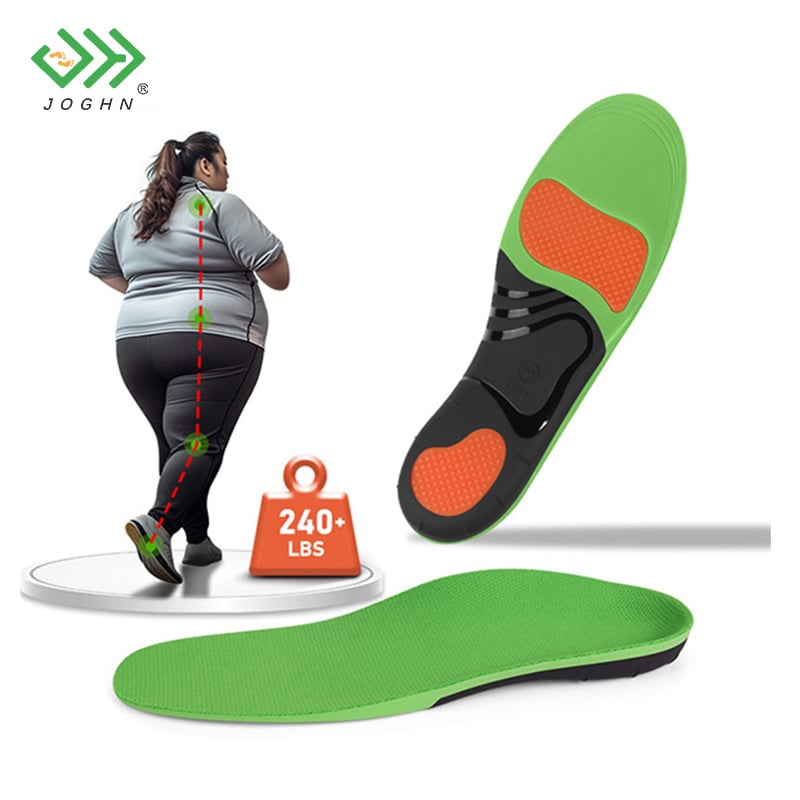 Plantillas deportivas JOGHN Pu para absorción de impactos y sudoración metatarsianas atléticas con soporte para el arco, plantillas para zapatos con pie plano, amortiguación para zapatillas