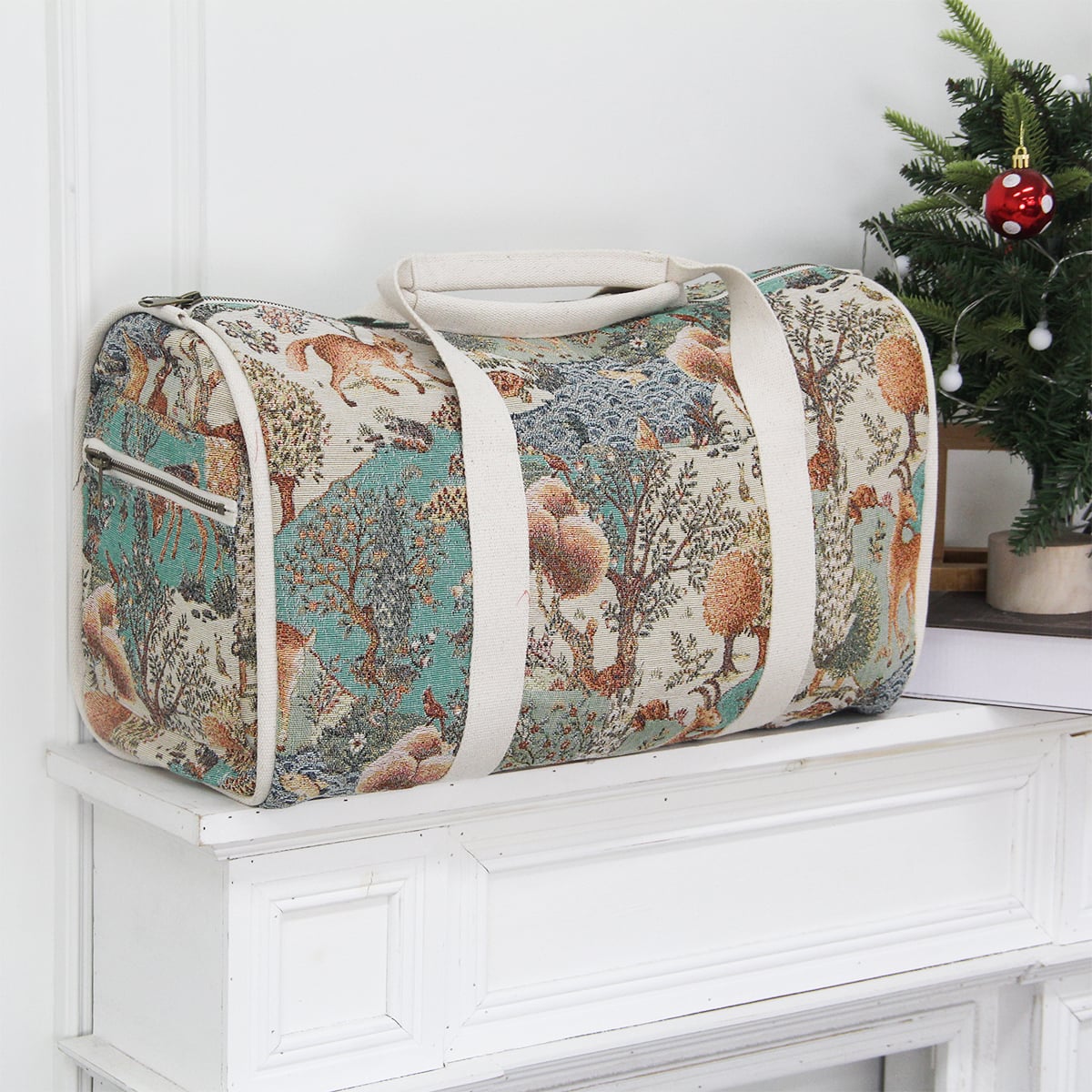 OEM&ODM Factory Woven Tapestry Handbag Eco Breathable Folding Travel Weekend Custom Jacquard Tote Bag Zipper Closure Unisex