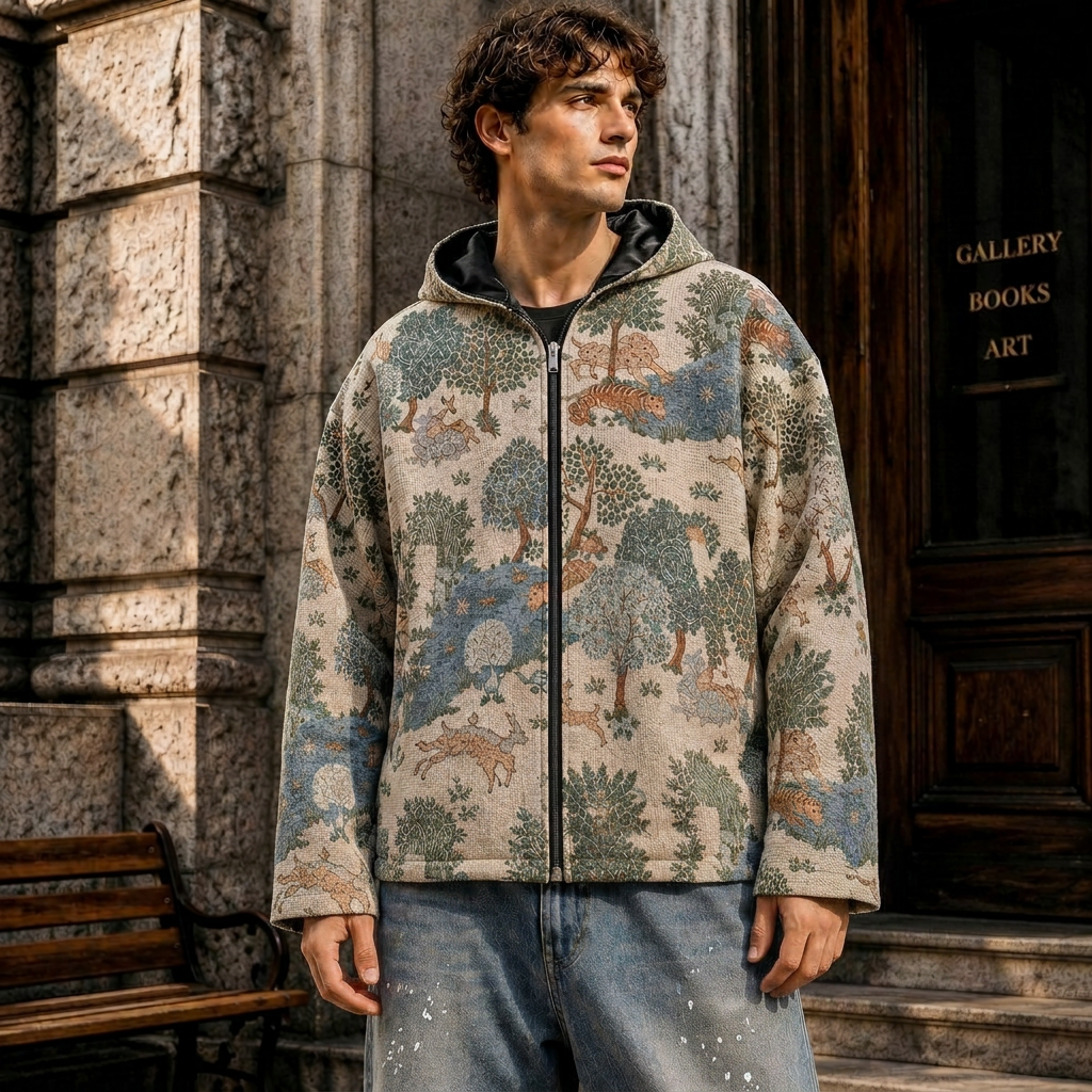 Factory Direct Custom Jacquard Sweatshirts Woven Hoodies with OEM, ODM & Private Label Support with Low MOQ & Fast Lead Time