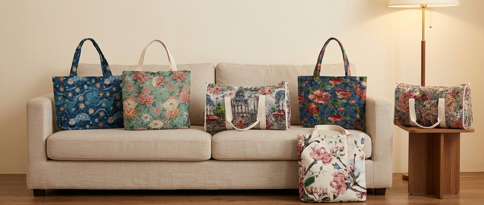 Tapestry tote bag