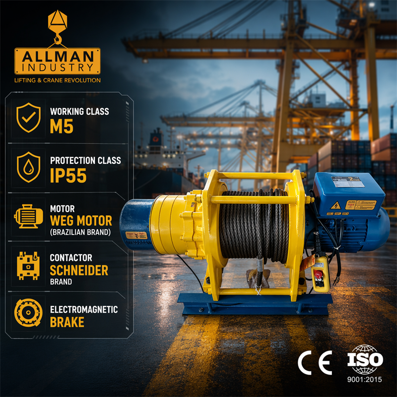 AMWS Series Electric Winches — M5/IP55/WEG Motor: Built for Demanding Conditions