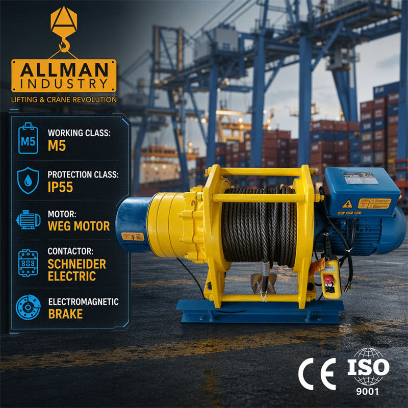 AMWS Series Electric Winches — M5/IP55/WEG Motor: Built for Demanding Conditions