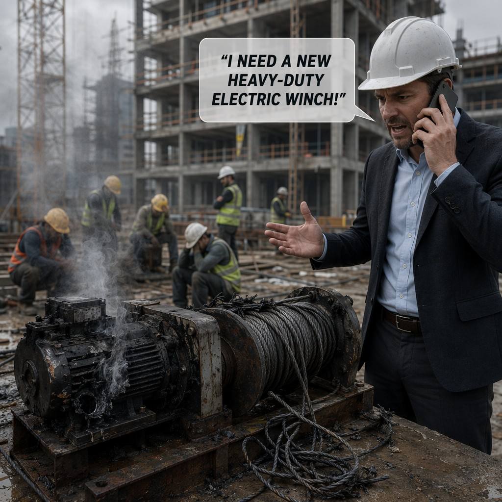 Construction Site Pulling Solution: Dust-Resistant Heavy-Duty AMWE Model Electric Winches