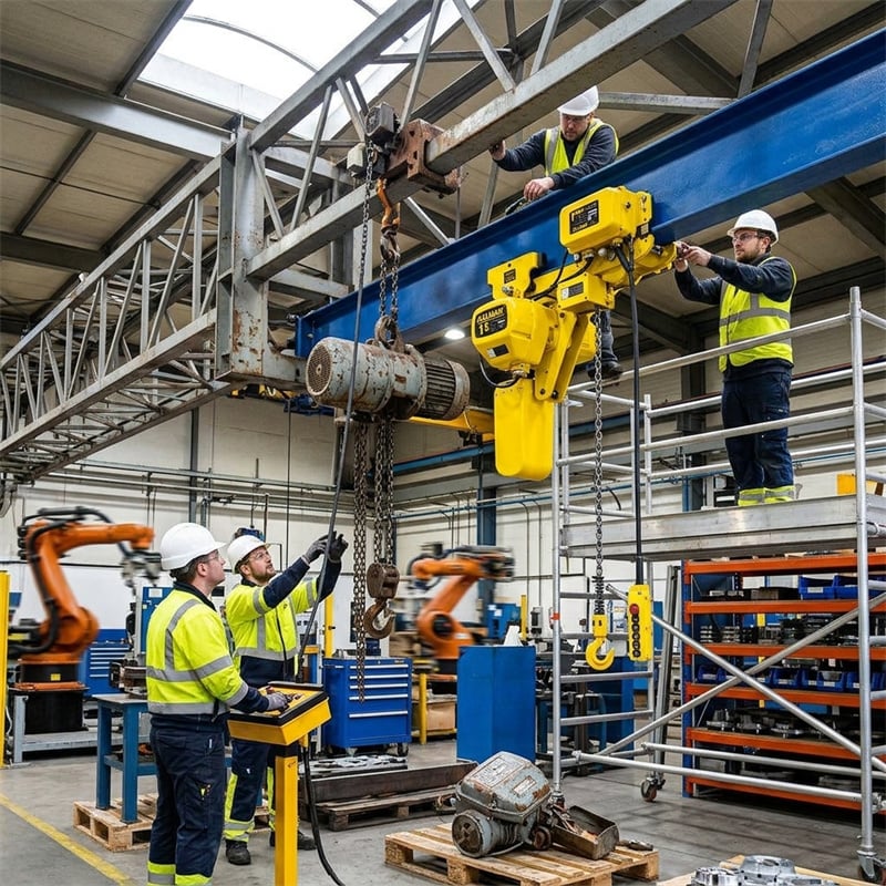 low headroom chain hoist application.jpg