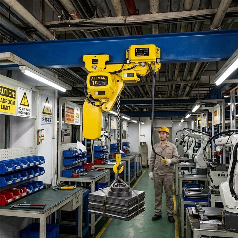 Low Headroom Electric Chain Hoist with Motorized Trolley