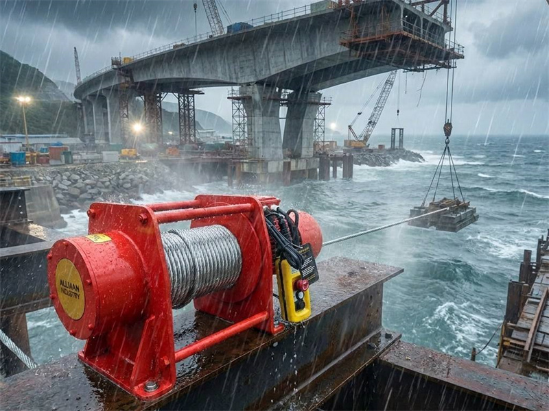 How ALLMAN’s Heavy-Duty Electric Winch Survives Dust, Mud, and Extreme Weather on Active Construction Sites
