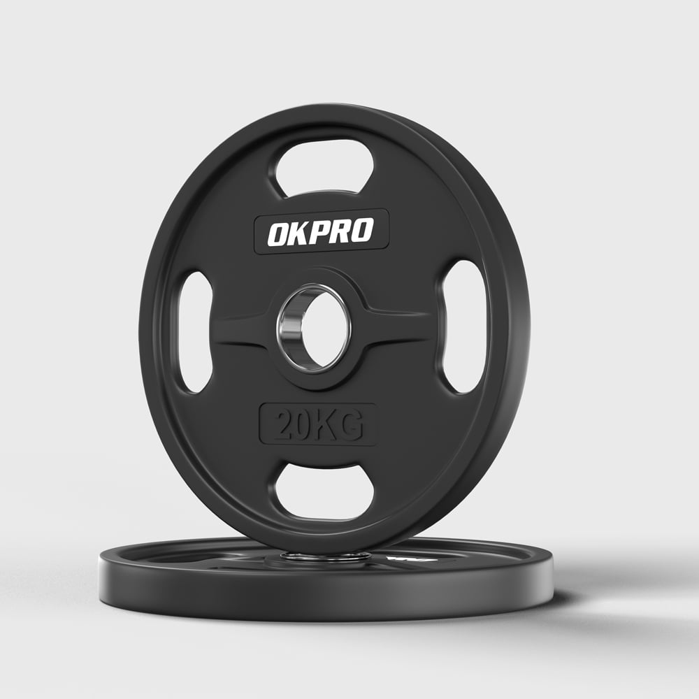 Anilhas de borracha para levantamento de peso olímpico, treinamento de força e venda por atacado de equipamentos de ginástica.