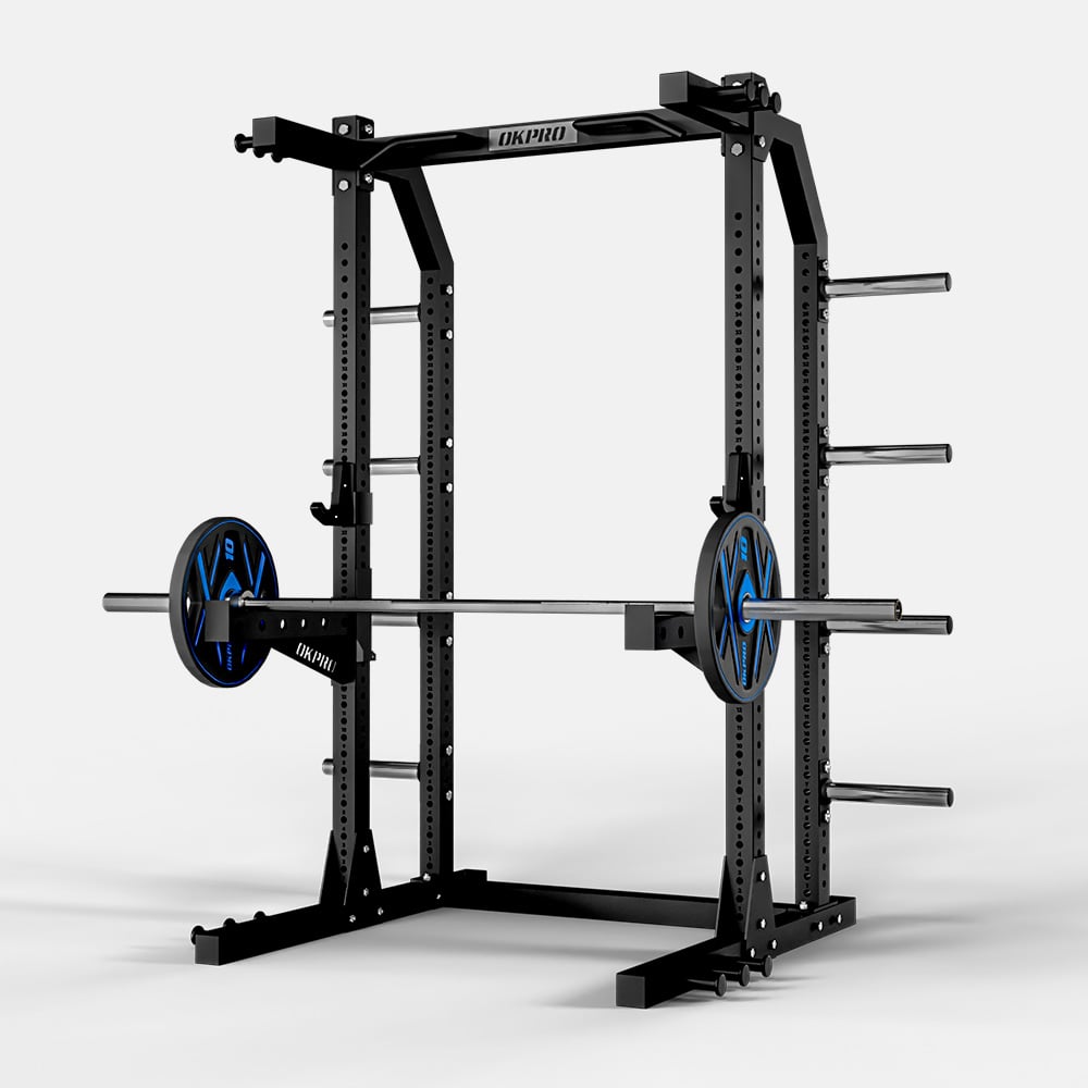 Rack Medio Jaula de Potencia - Solución Duradera para Entrenamiento de Fuerza en Gimnasios y Estudios de Fitness