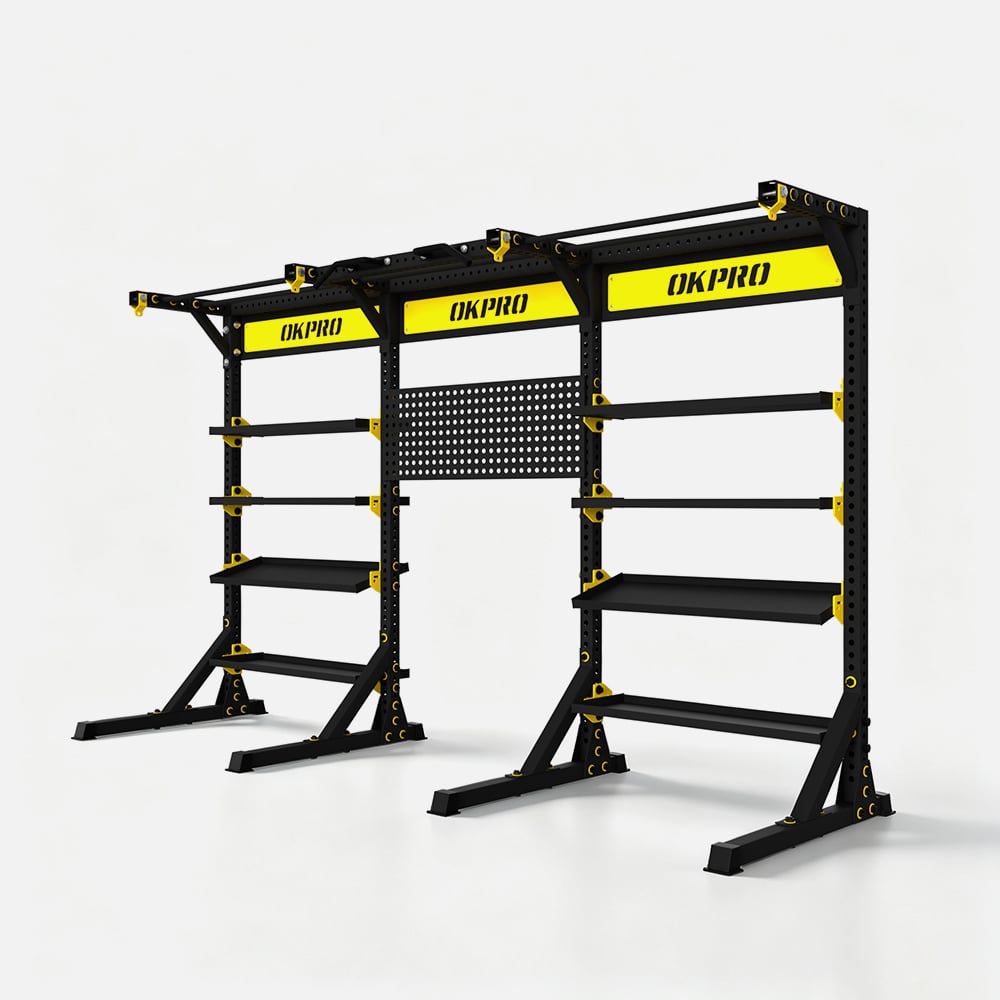 Estante de almacenamiento múltiple – Estante de almacenamiento para equipos de gimnasio comercial