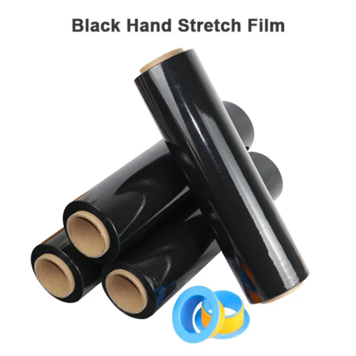 Enhance your food presentation with our sleek black plastic wrap.