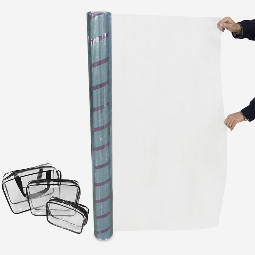 OEM Clear Soft PVC Film Transparent Heat-insulating Pvc Roll for Bag