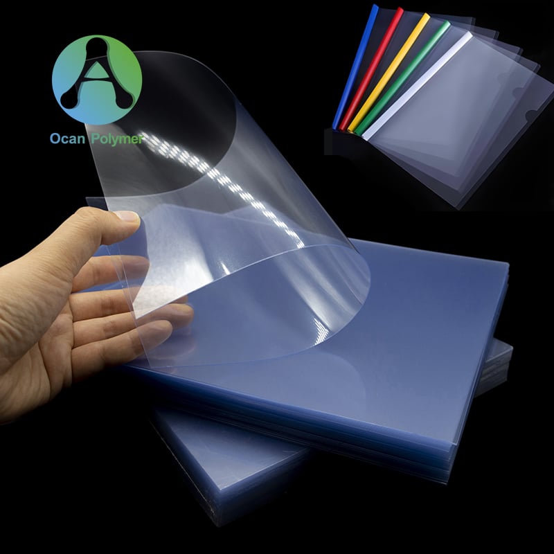 A2 A3 A4 Size Transparent Glossy Rigid PVC Sheet for Book Binding Cover 