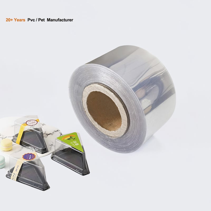 0.25mm Glossy  Clear Rigid PET Sheet Roll for Making Food Packaging Boxes
