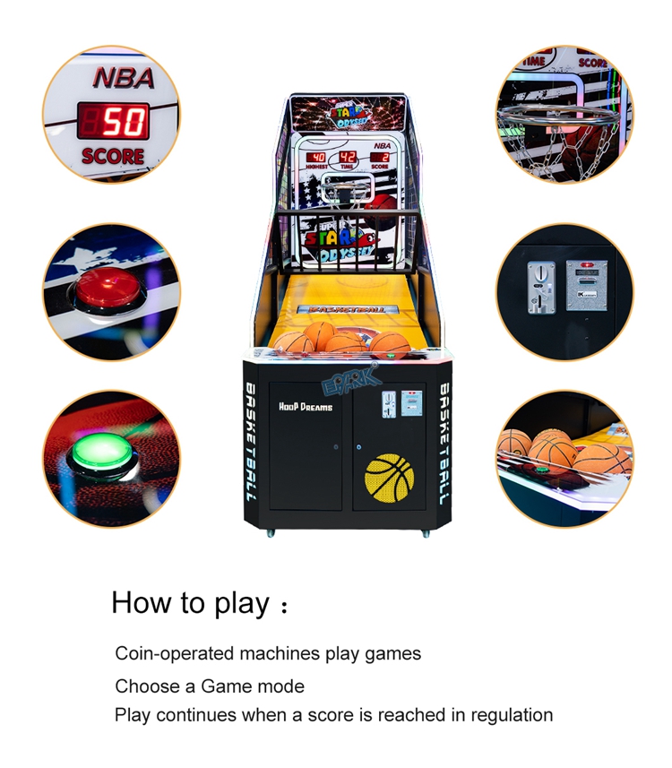 Indoor Game Equipment Arcade Basketball Machine Commercial Arcade Basketball Game Machine manufacture
