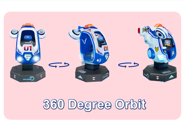 Coin Operated Kiddie Rides Swing Car Video Machine Mini SpaceShip Plane Ride For Kids manufacture