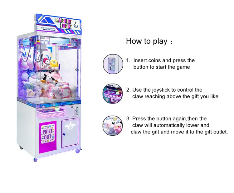 Coin Operated Game Claw Crane Vending Machines For Sale Toy Crane Machine supplier