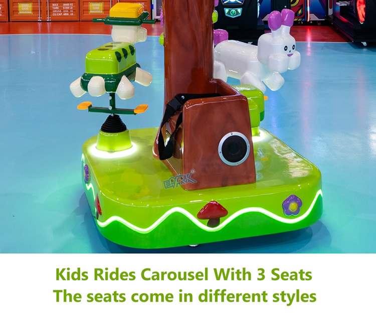 Amusement Park Ride Carousels 3 Players Kids Carousel Ride For Sale details