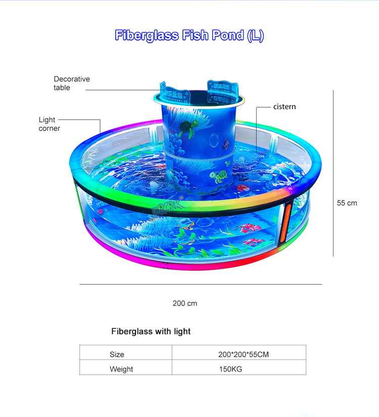 FiberGlass Equipment Kids fishing Pond Pool For Children Amusement manufacture