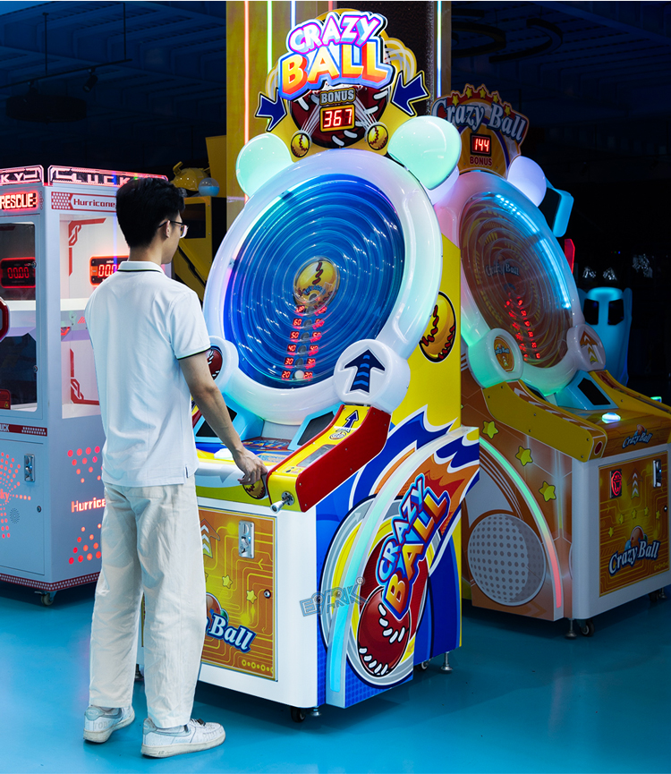 Arcade Coin Operated Lottery Ticket Machine Crazy Ball Wheel Runner Game Machines supplier